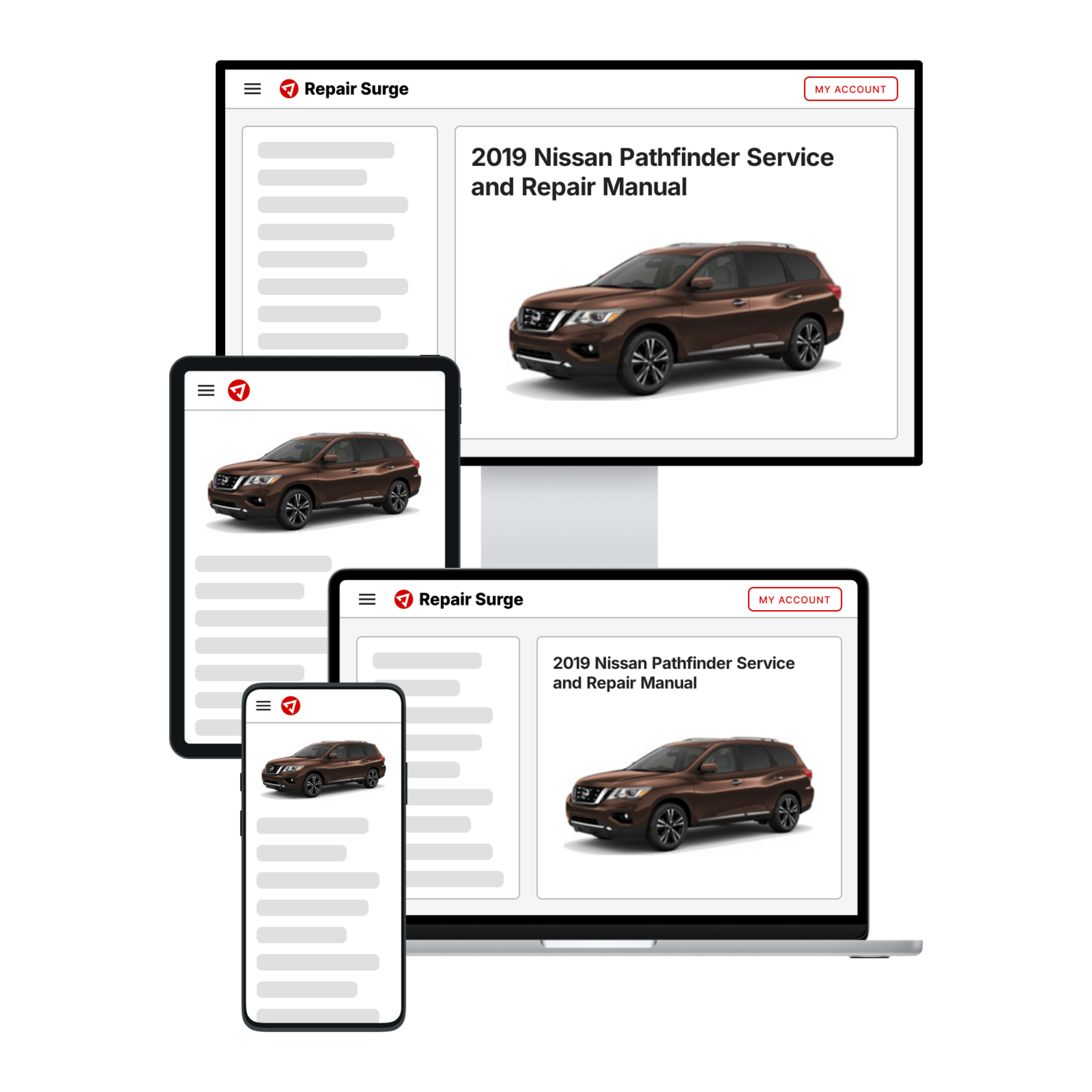 2019 Nissan Pathfinder service and repair manual hero image