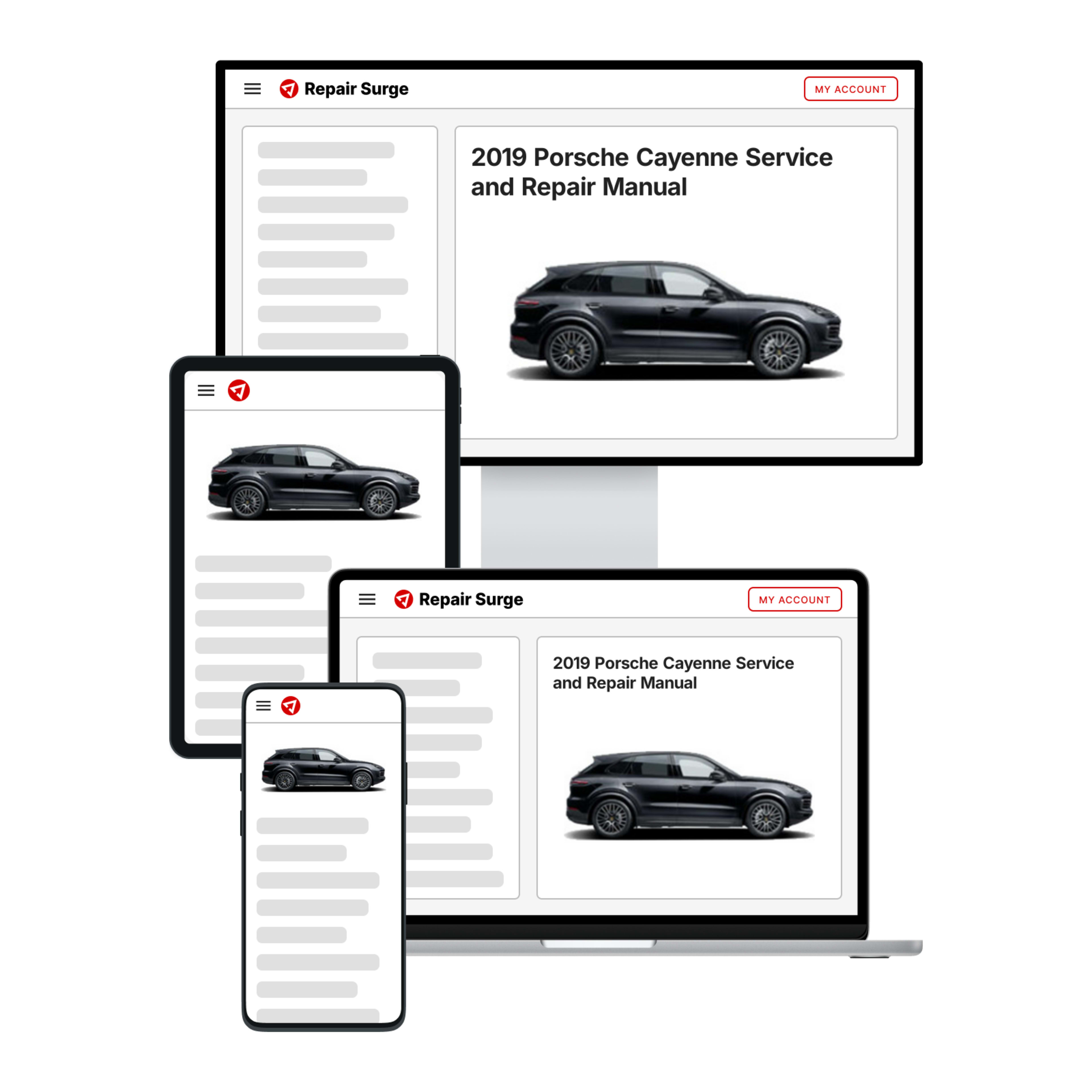 2019 Porsche Cayenne service and repair manual hero image