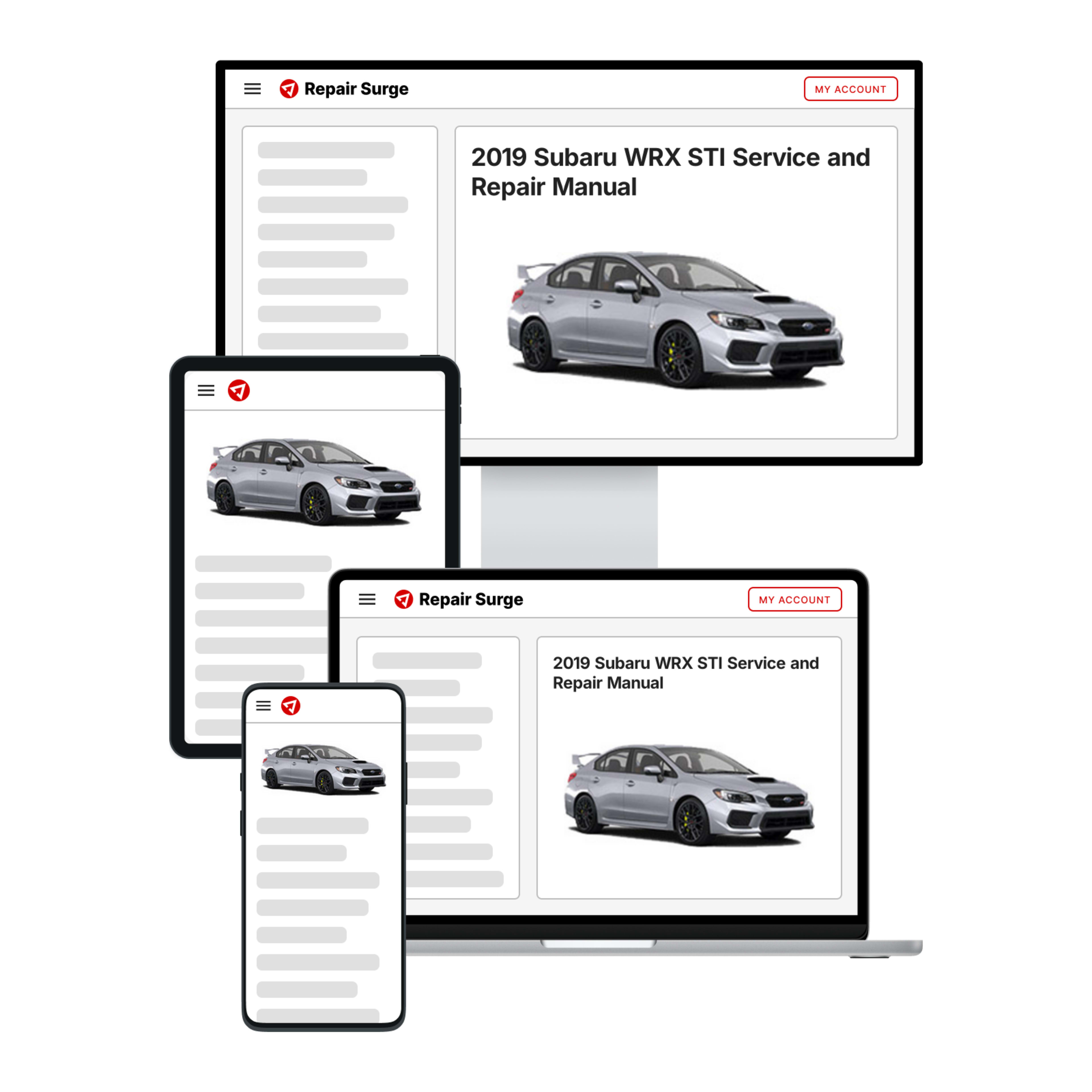 2019 Subaru WRX STI service and repair manual hero image