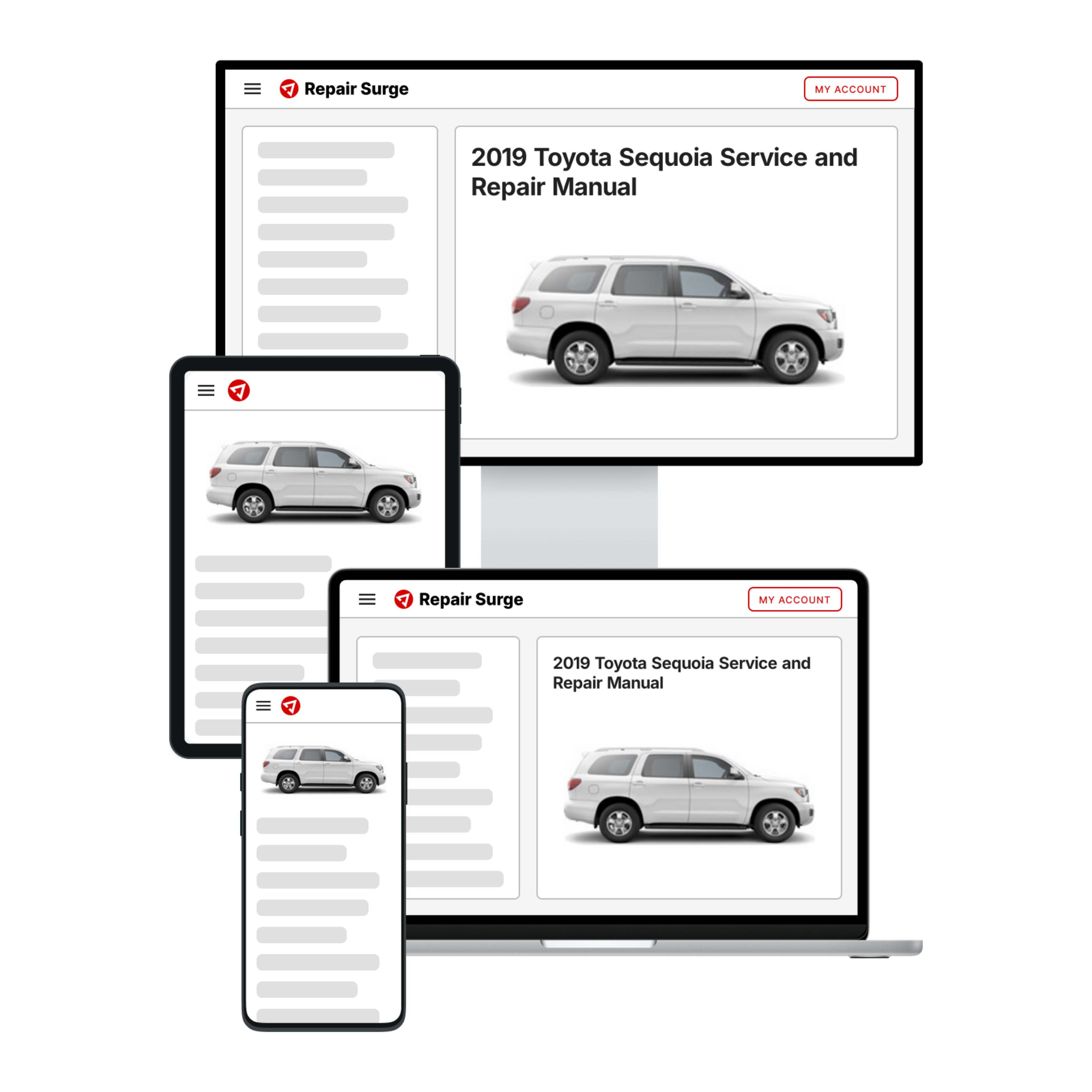 2019 Toyota Sequoia service and repair manual hero image