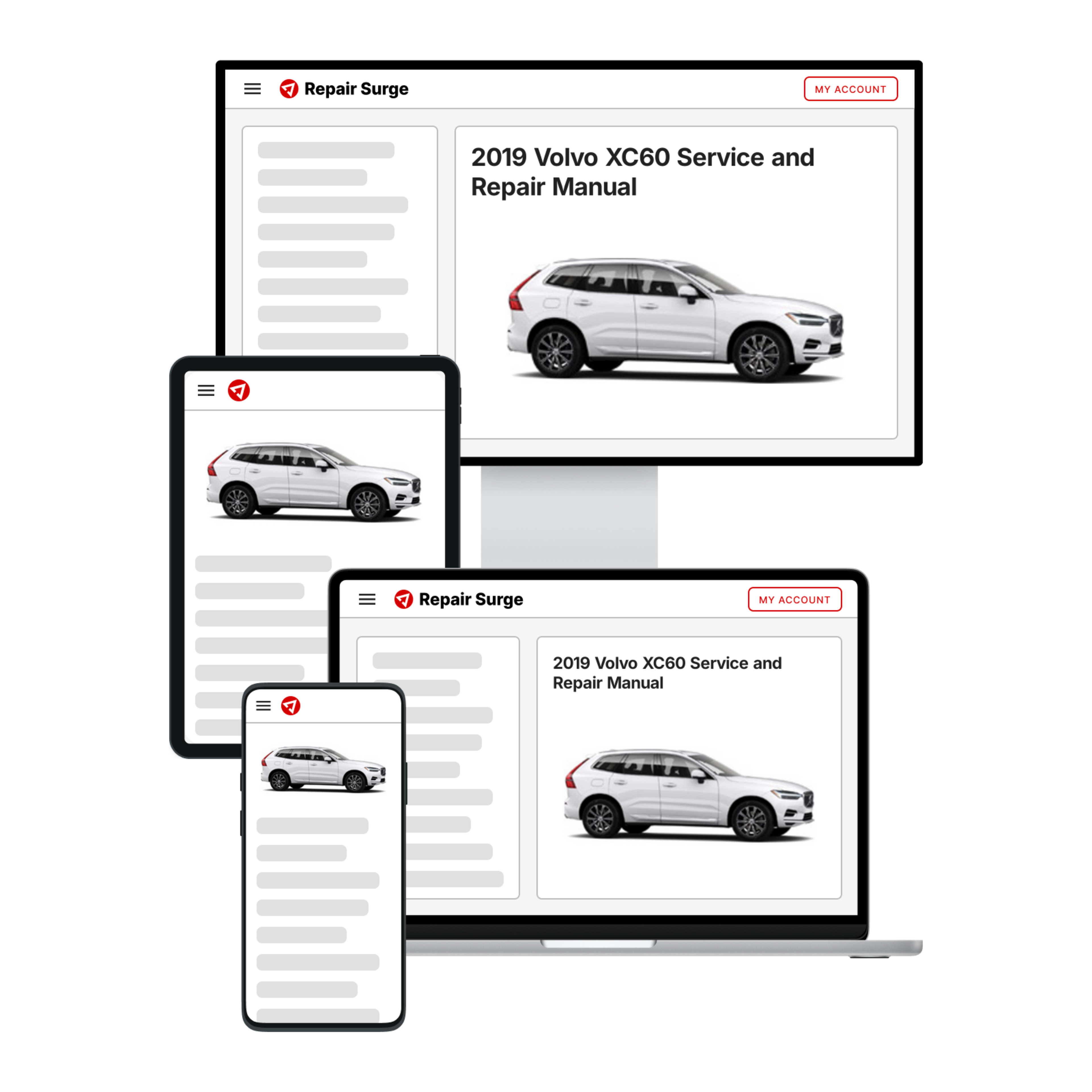 2019 Volvo XC60 service and repair manual hero image
