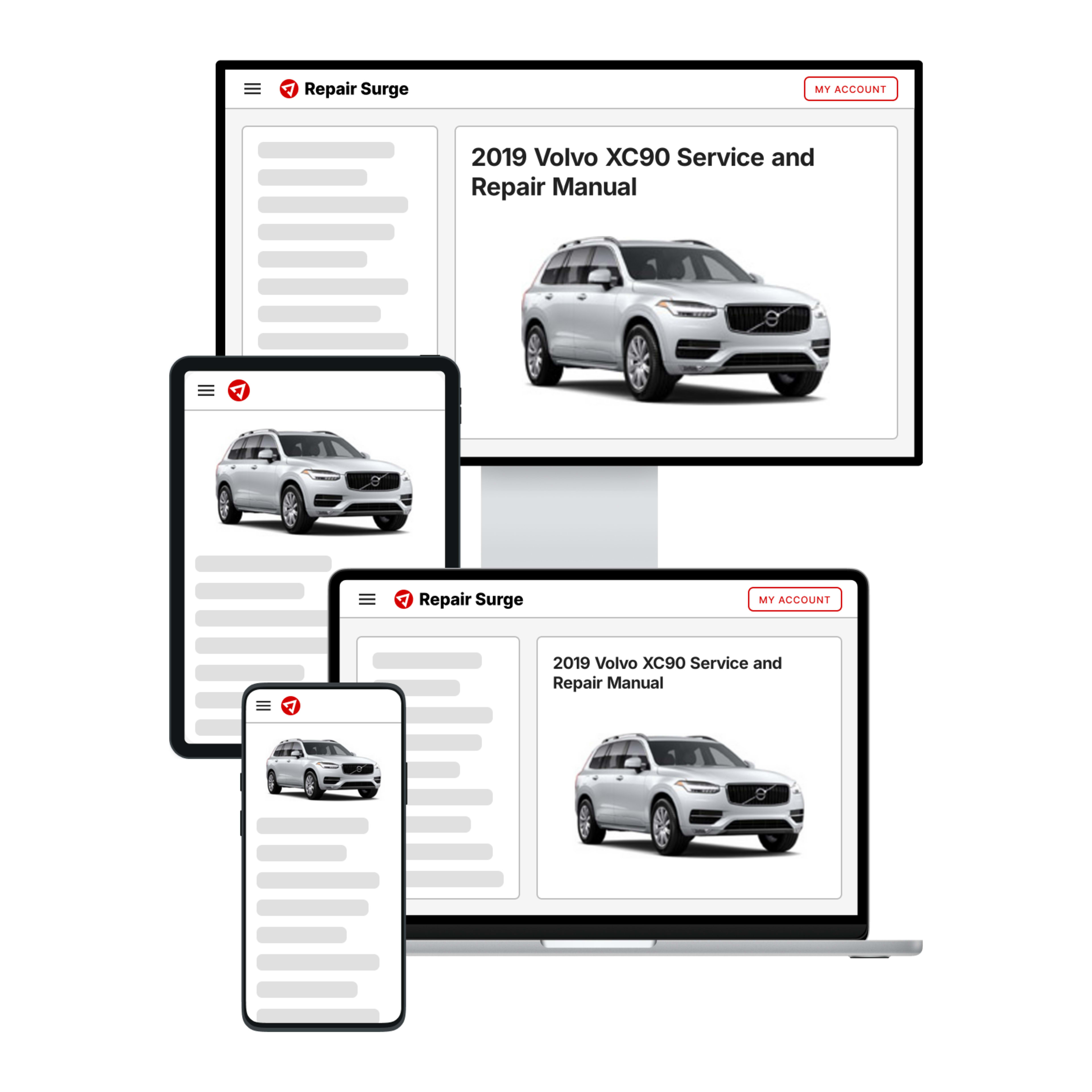 2019 Volvo XC90 service and repair manual hero image