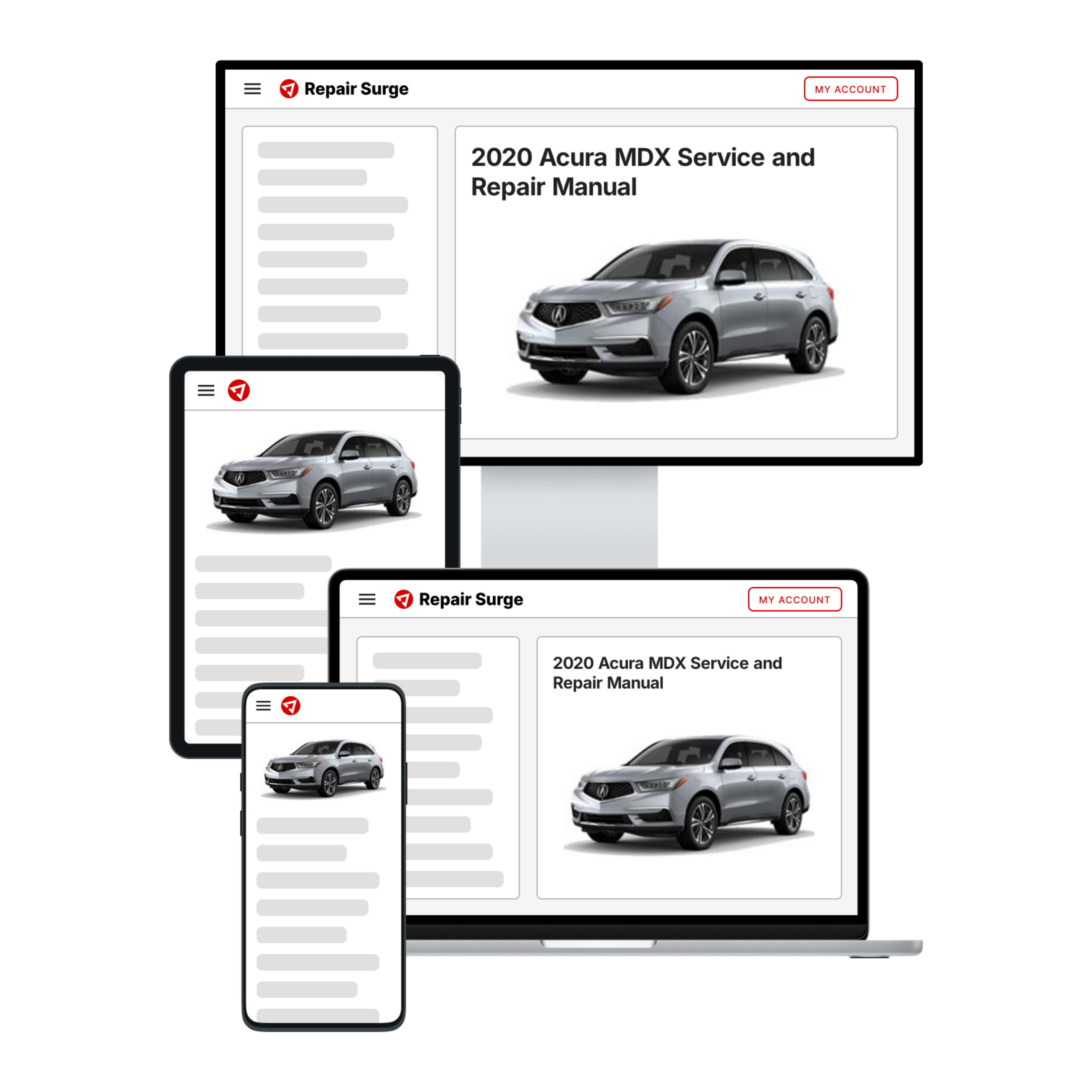 2020 Acura MDX service and repair manual hero image