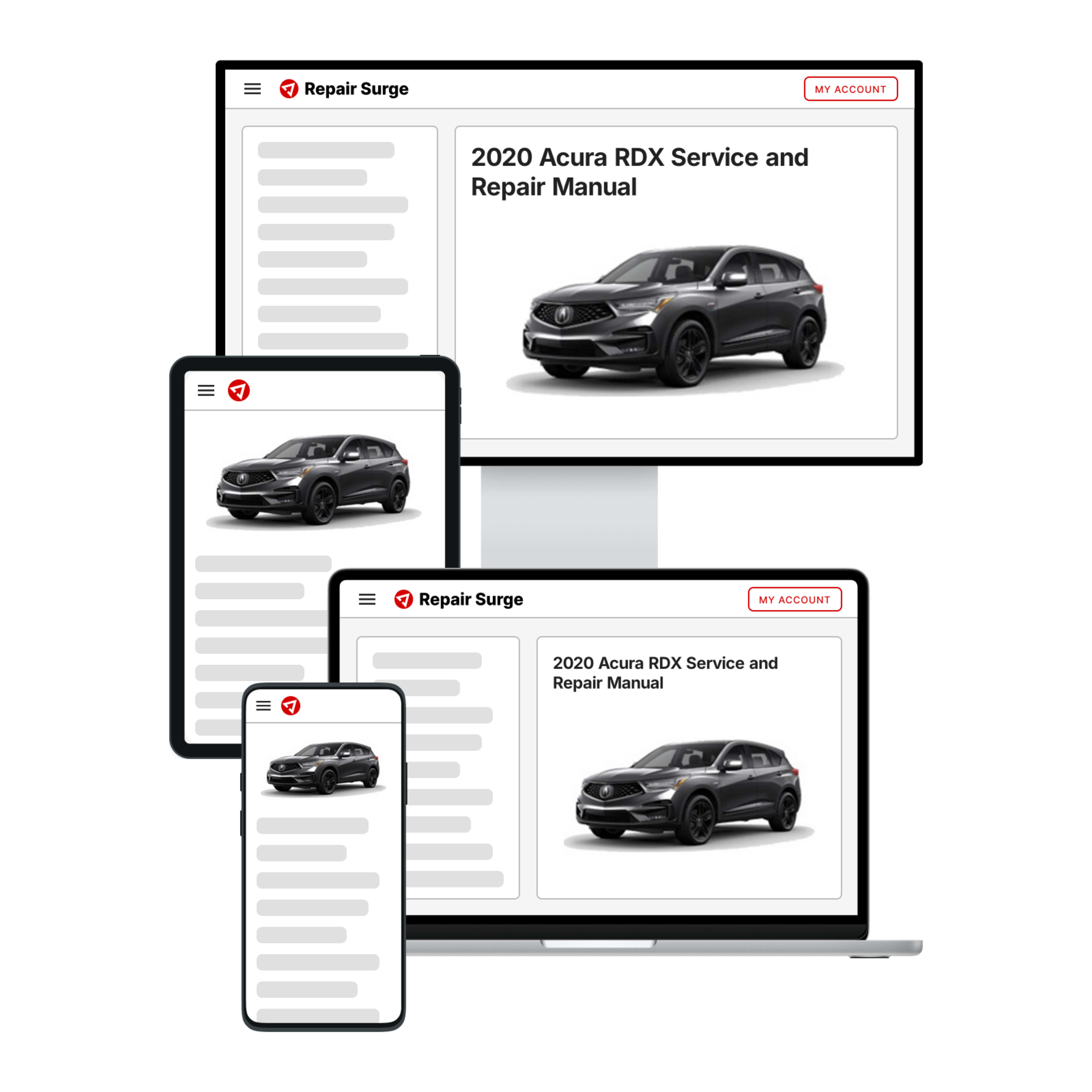 2020 Acura RDX service and repair manual hero image