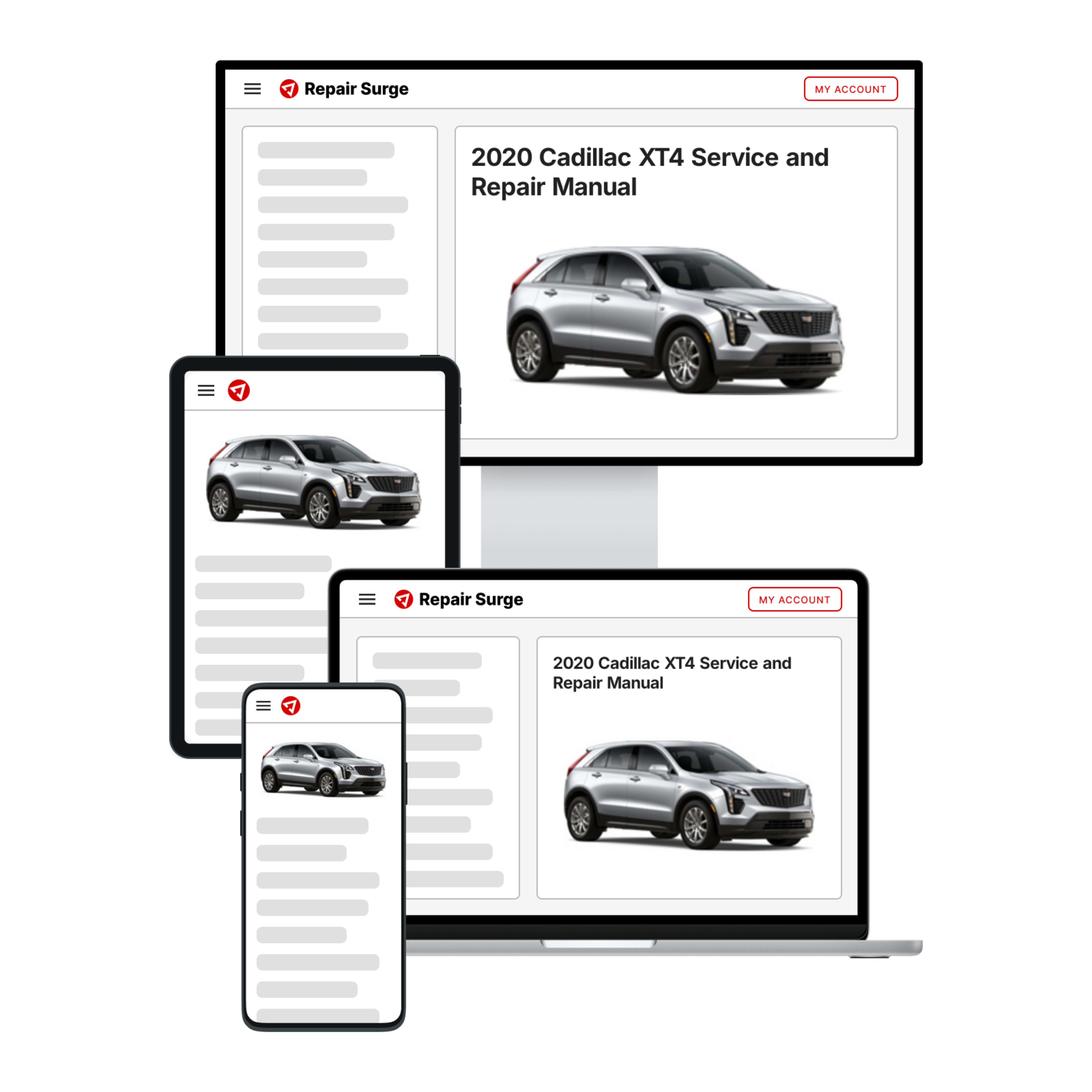 2020 Cadillac XT4 service and repair manual hero image