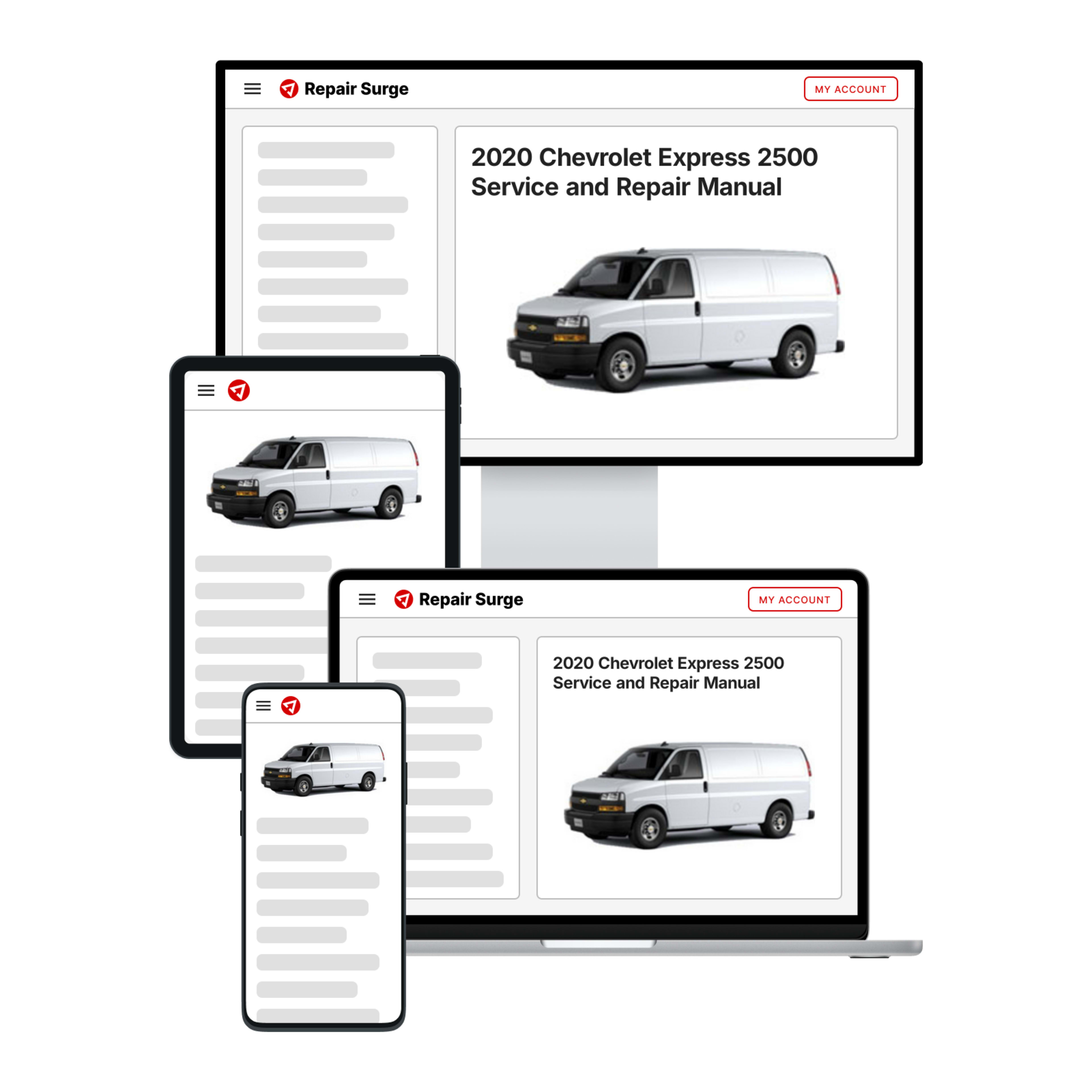 2020 Chevrolet Express 2500 service and repair manual hero image