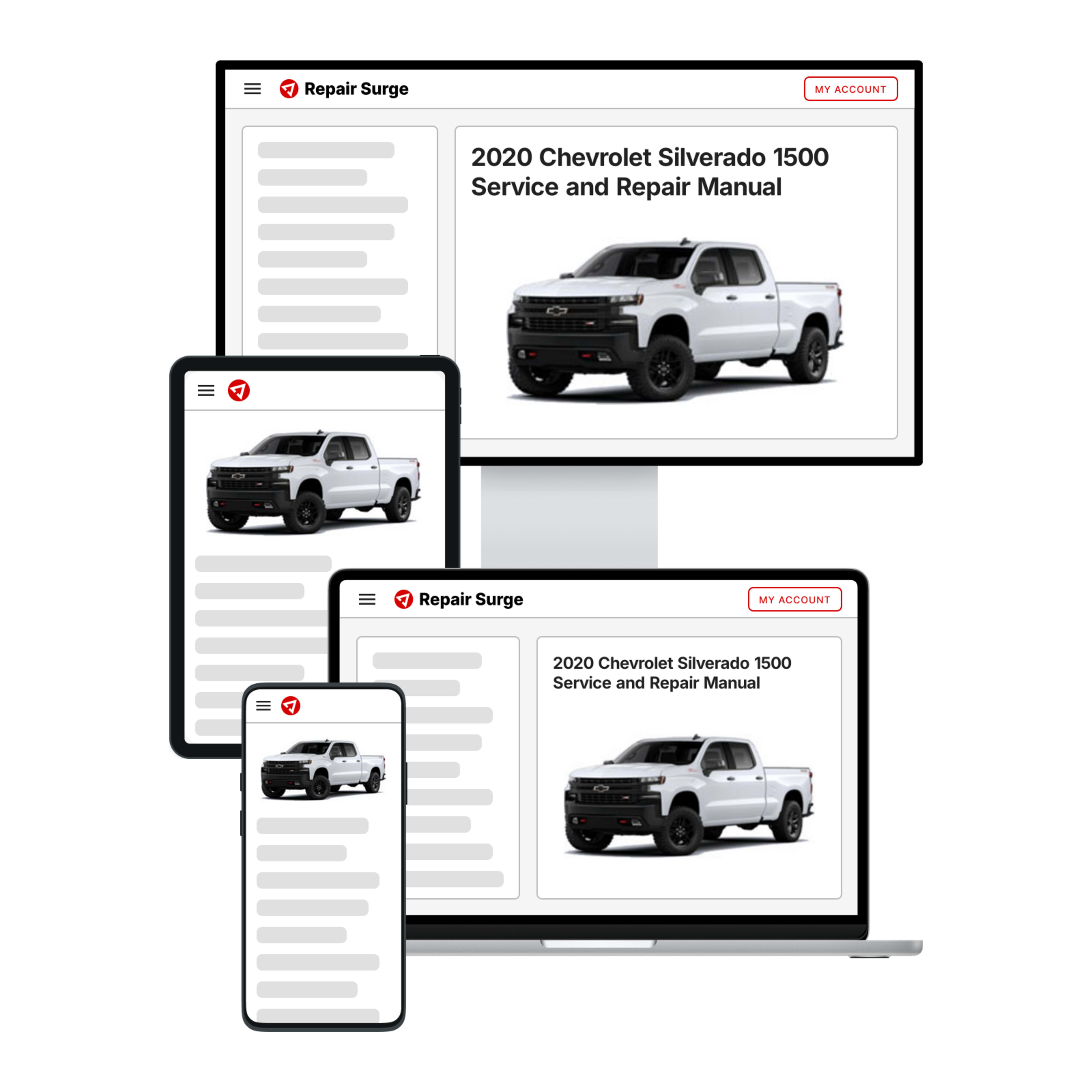 2020 Chevrolet Silverado 1500 service and repair manual hero image