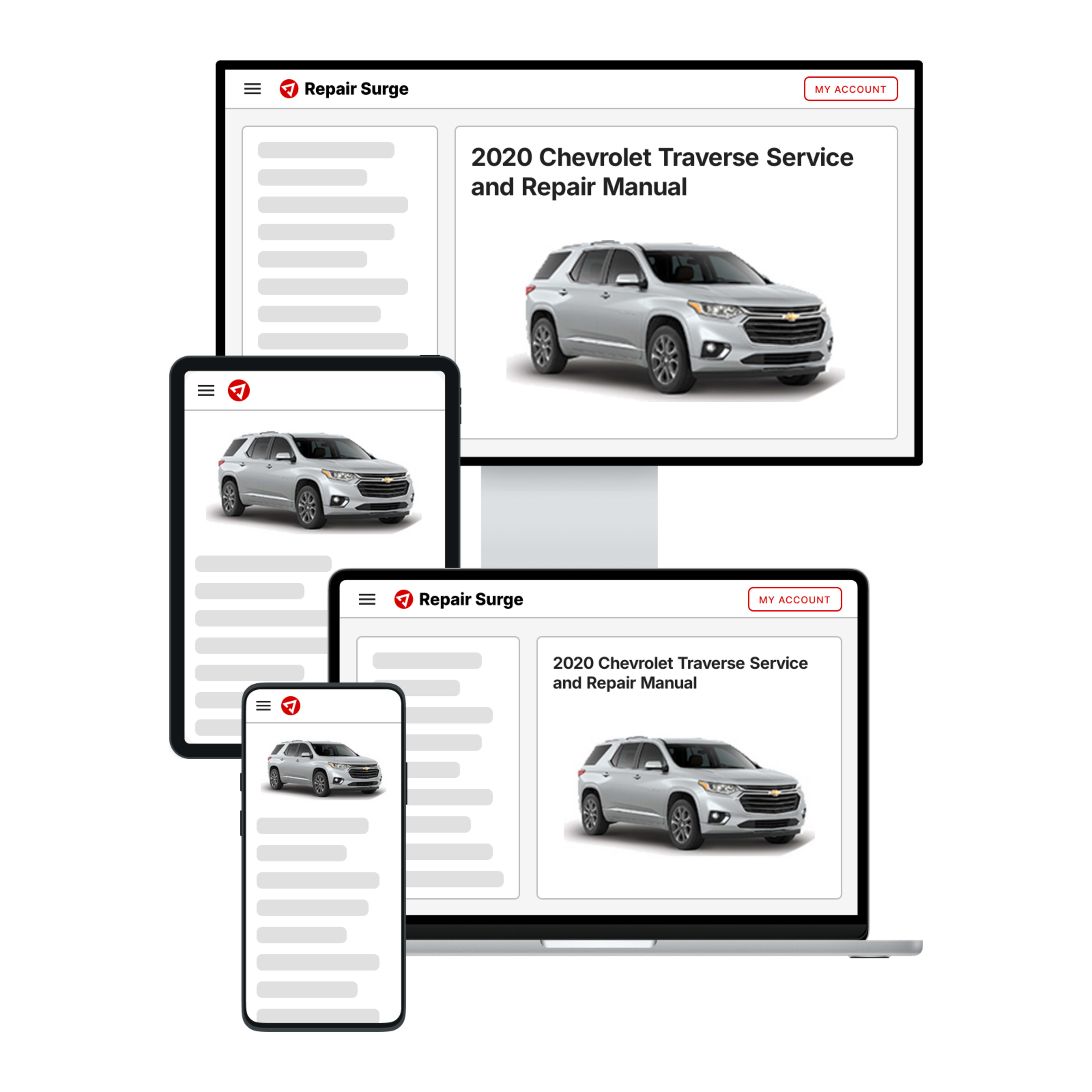 2020 Chevrolet Traverse service and repair manual hero image