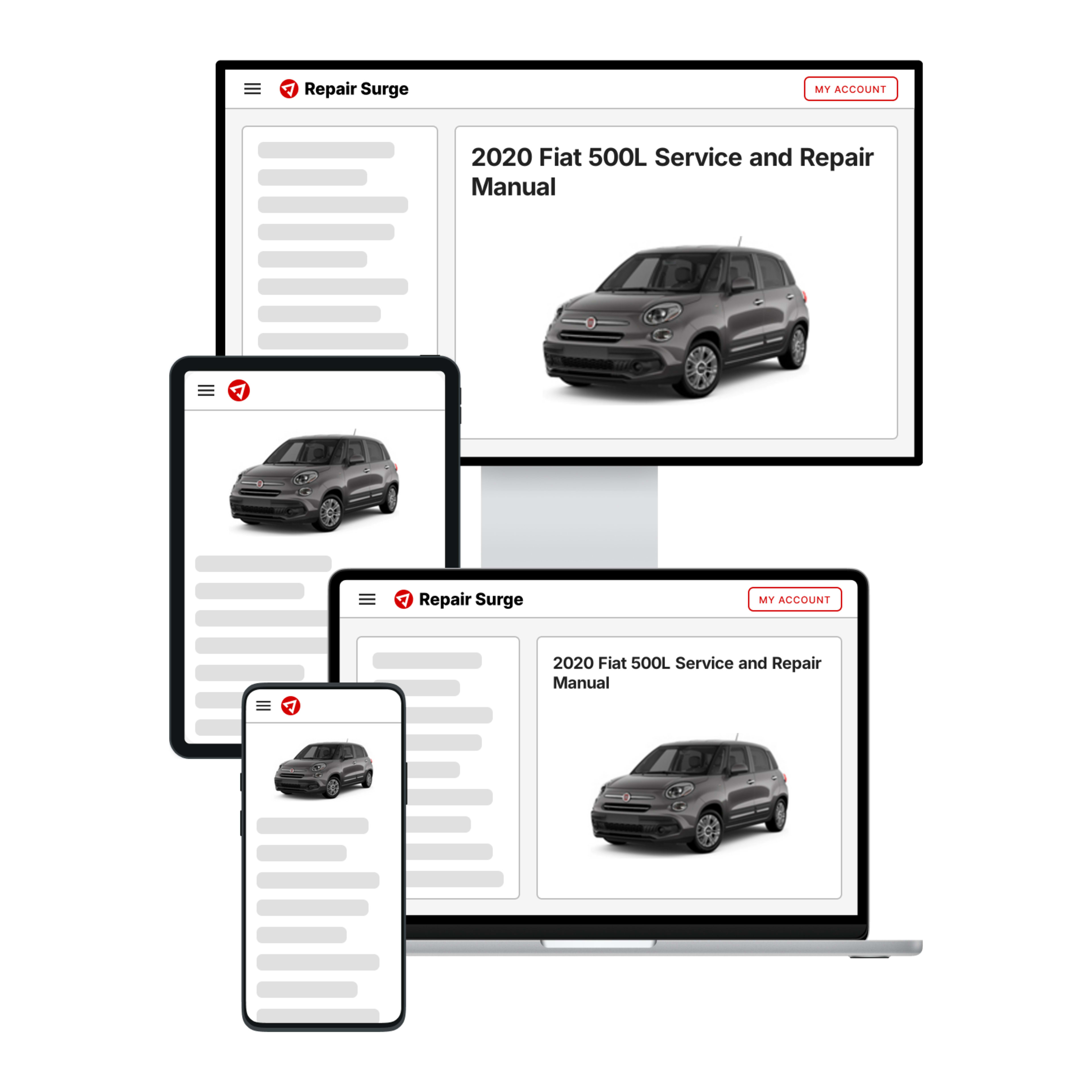 2020 Fiat 500L service and repair manual hero image