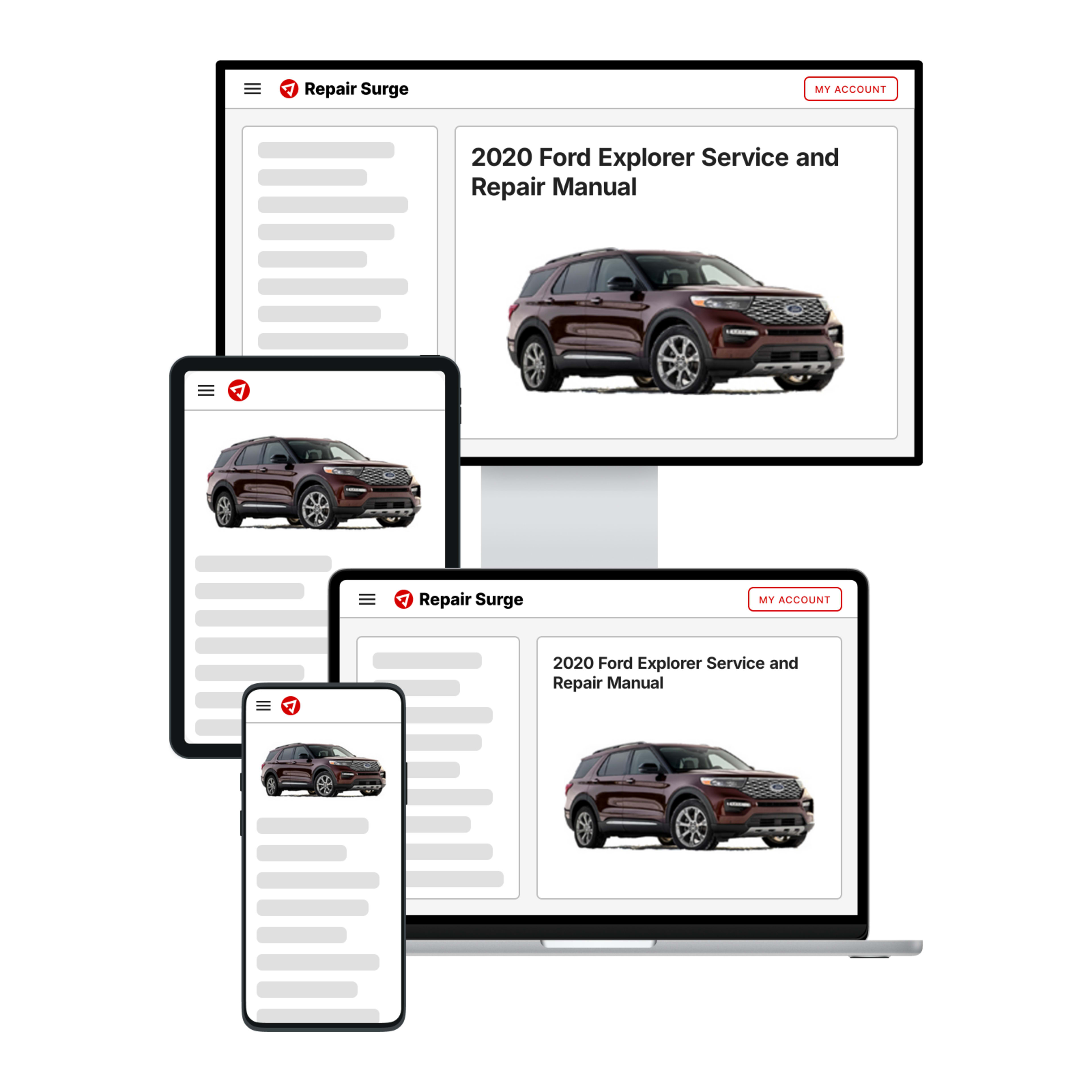 2020 Ford Explorer service and repair manual hero image