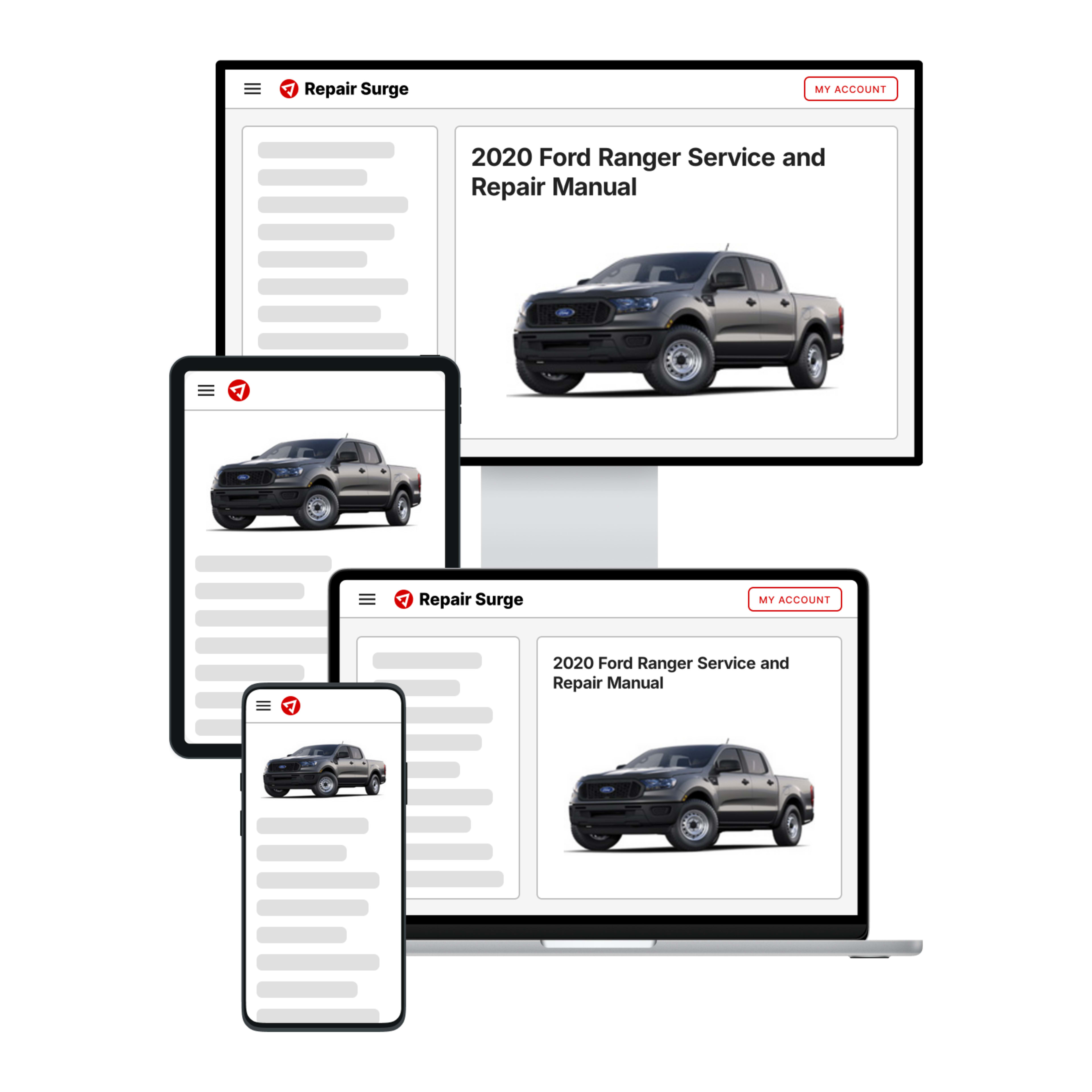 2020 Ford Ranger service and repair manual hero image