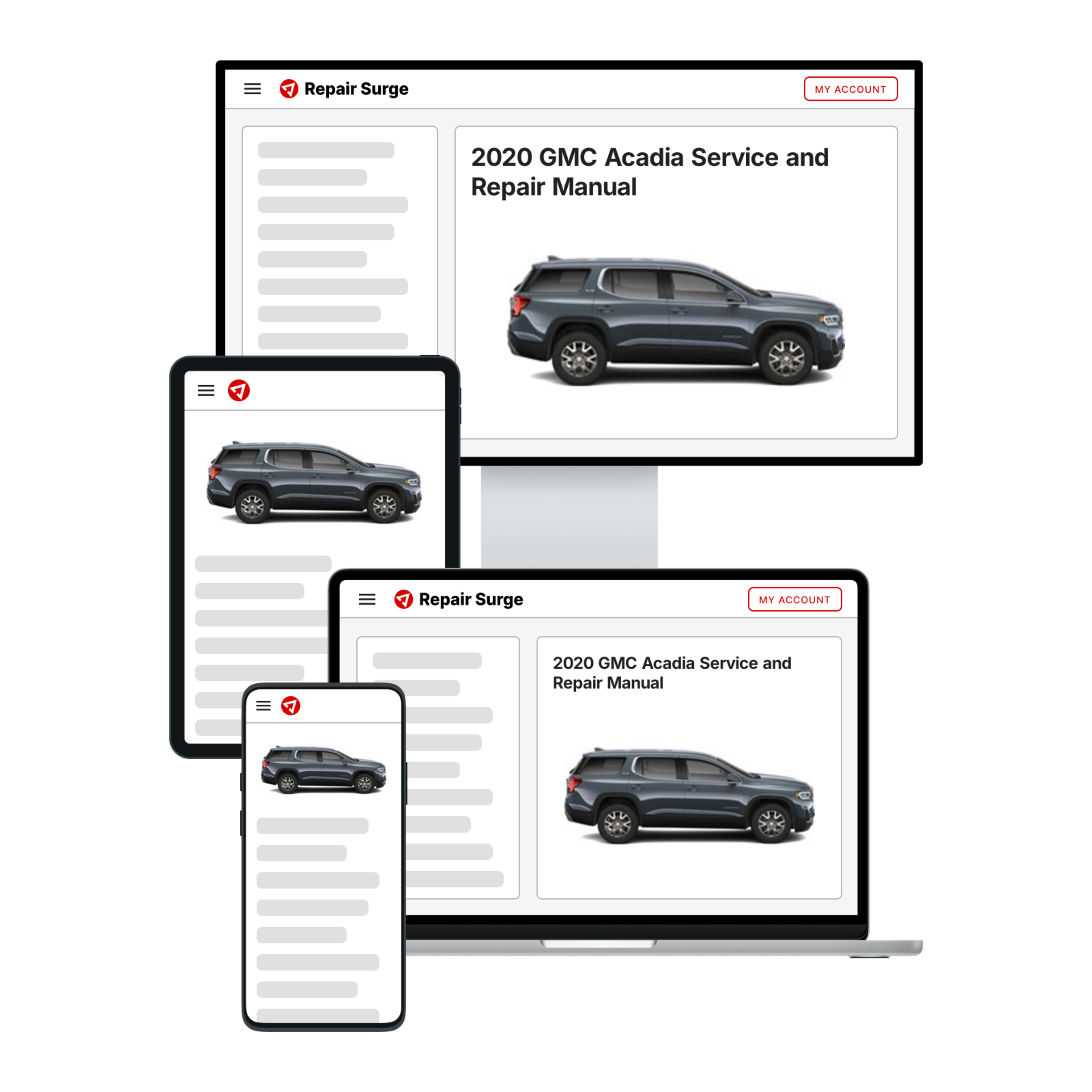 2020 GMC Acadia service and repair manual hero image