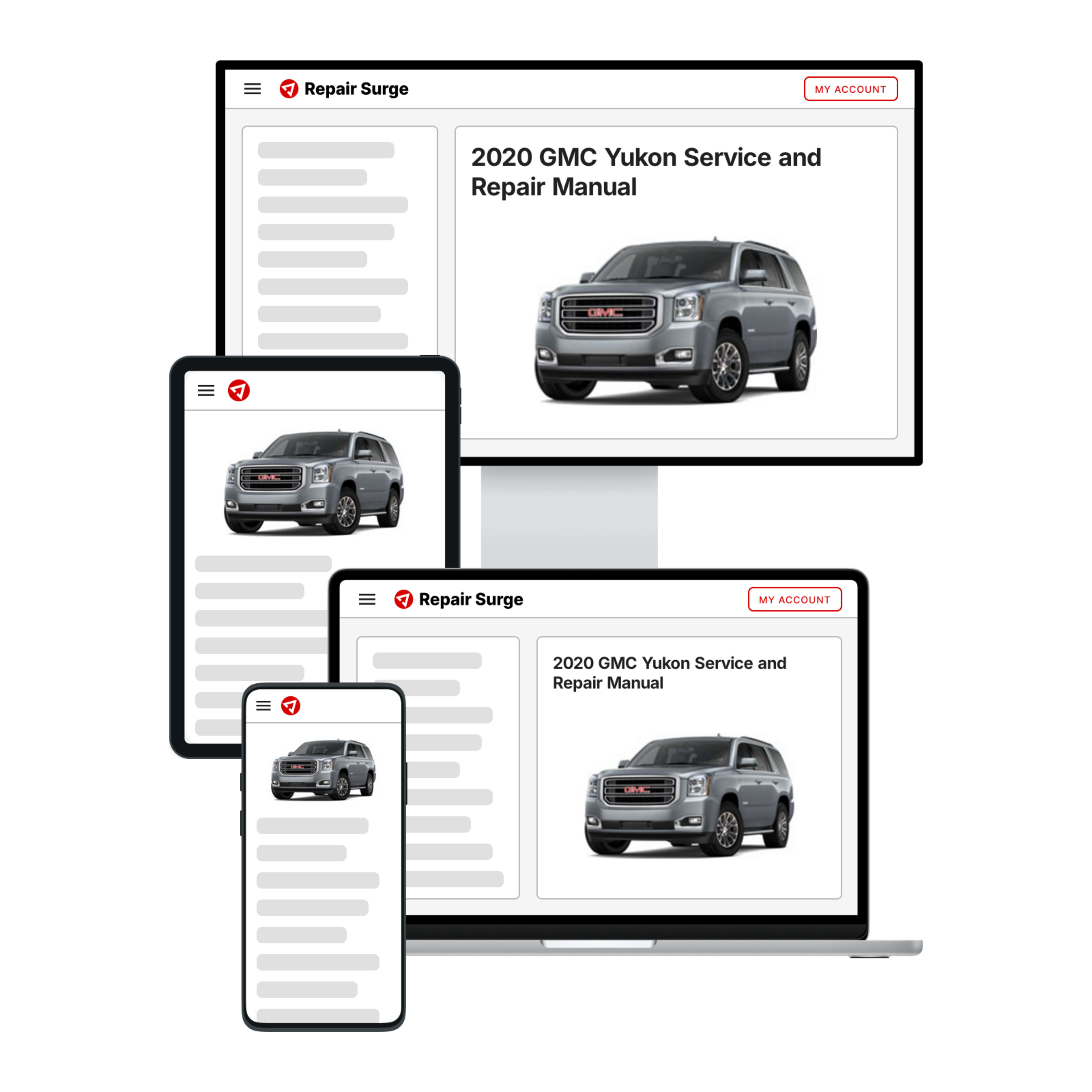 2020 GMC Yukon service and repair manual hero image