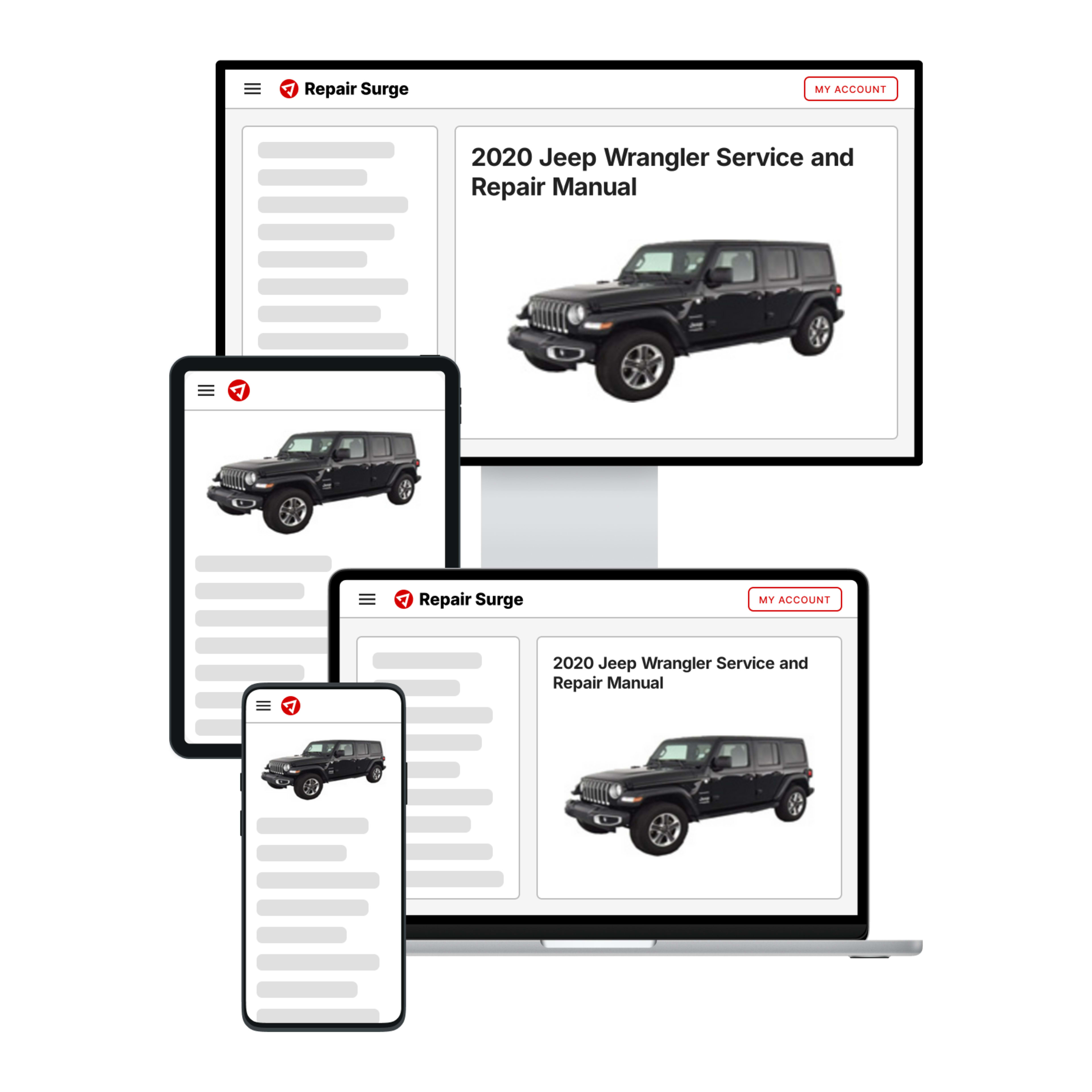 2020 Jeep Wrangler service and repair manual hero image