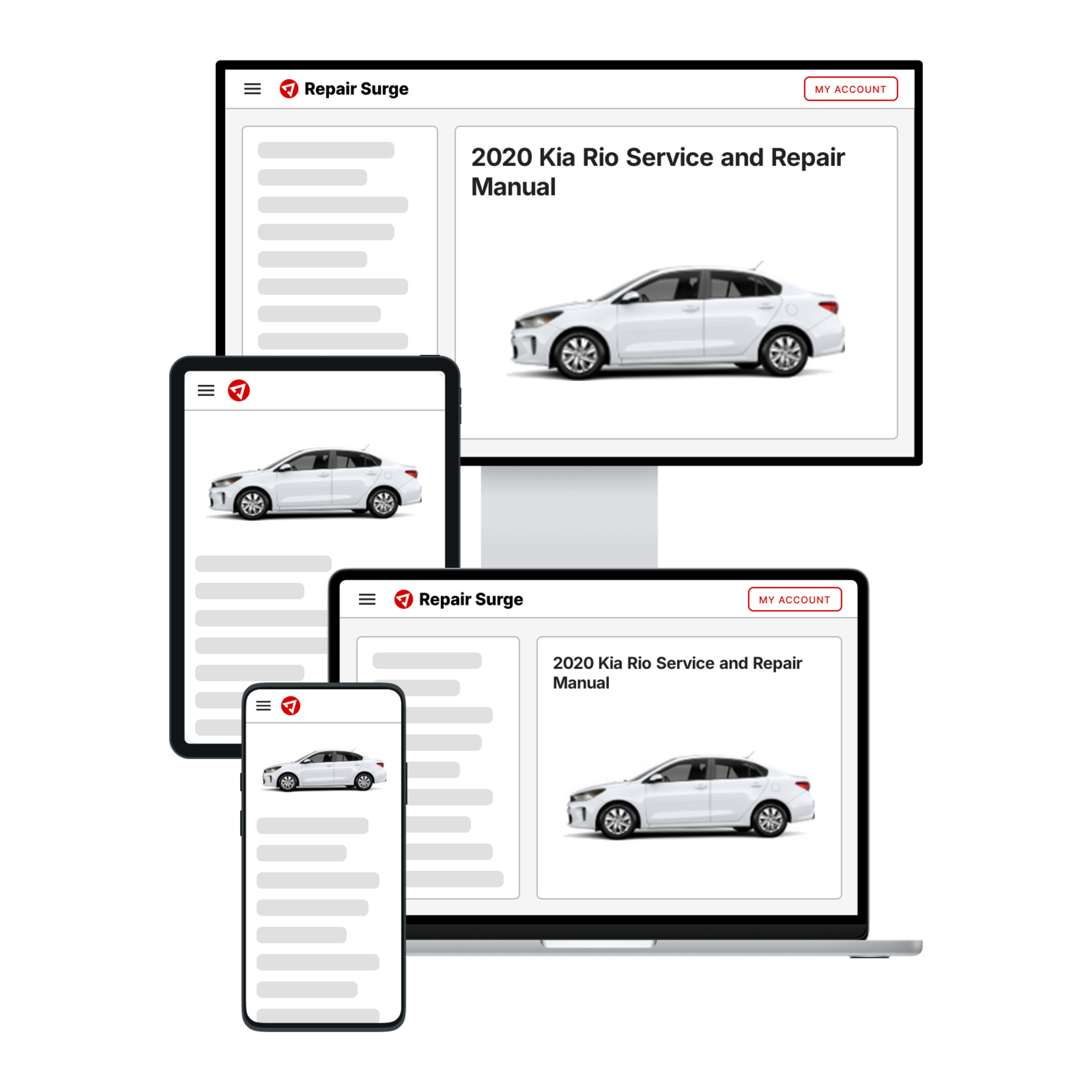 2020 Kia Rio service and repair manual hero image