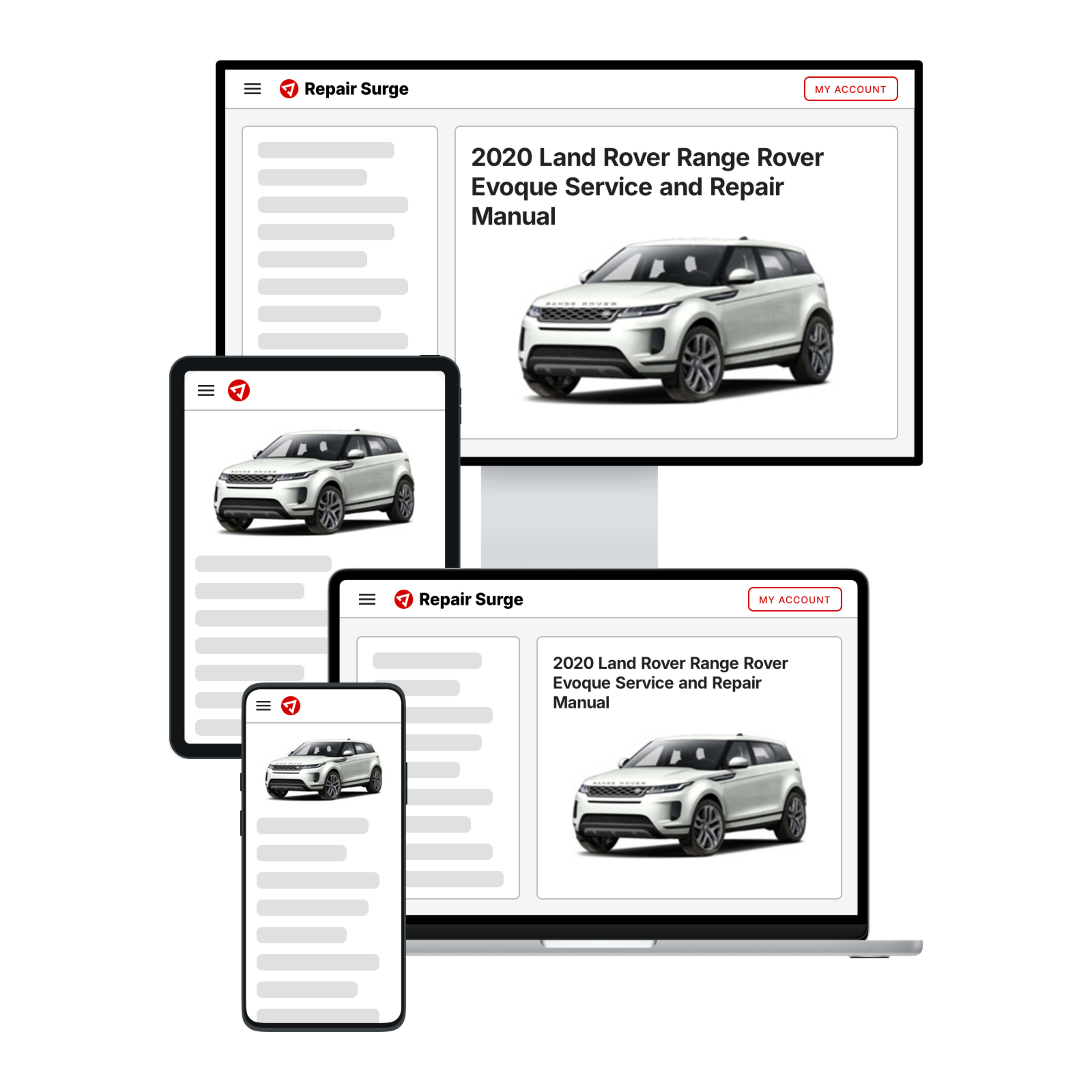 2020 Land Rover Range Rover Evoque service and repair manual hero image
