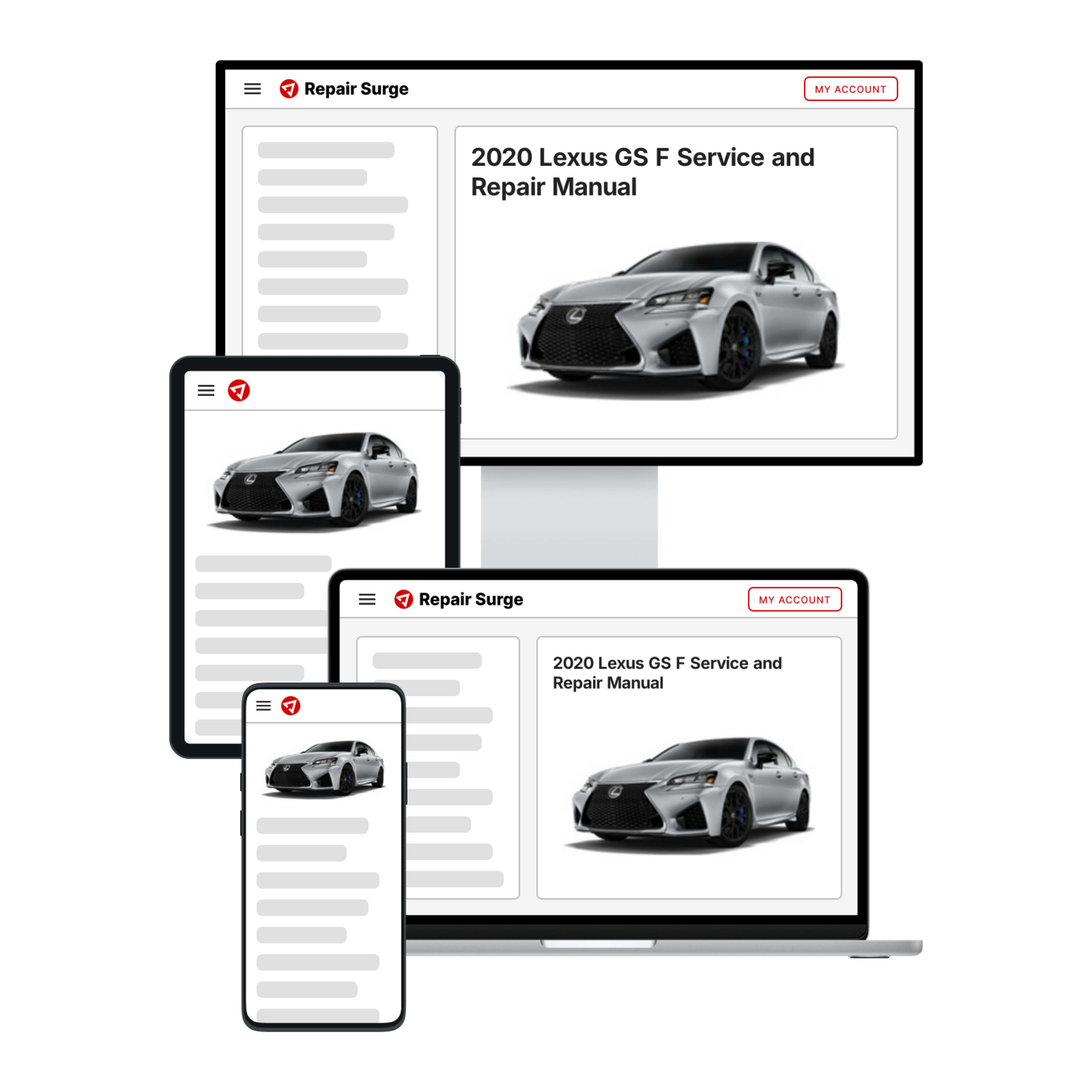 2020 Lexus GS F service and repair manual hero image