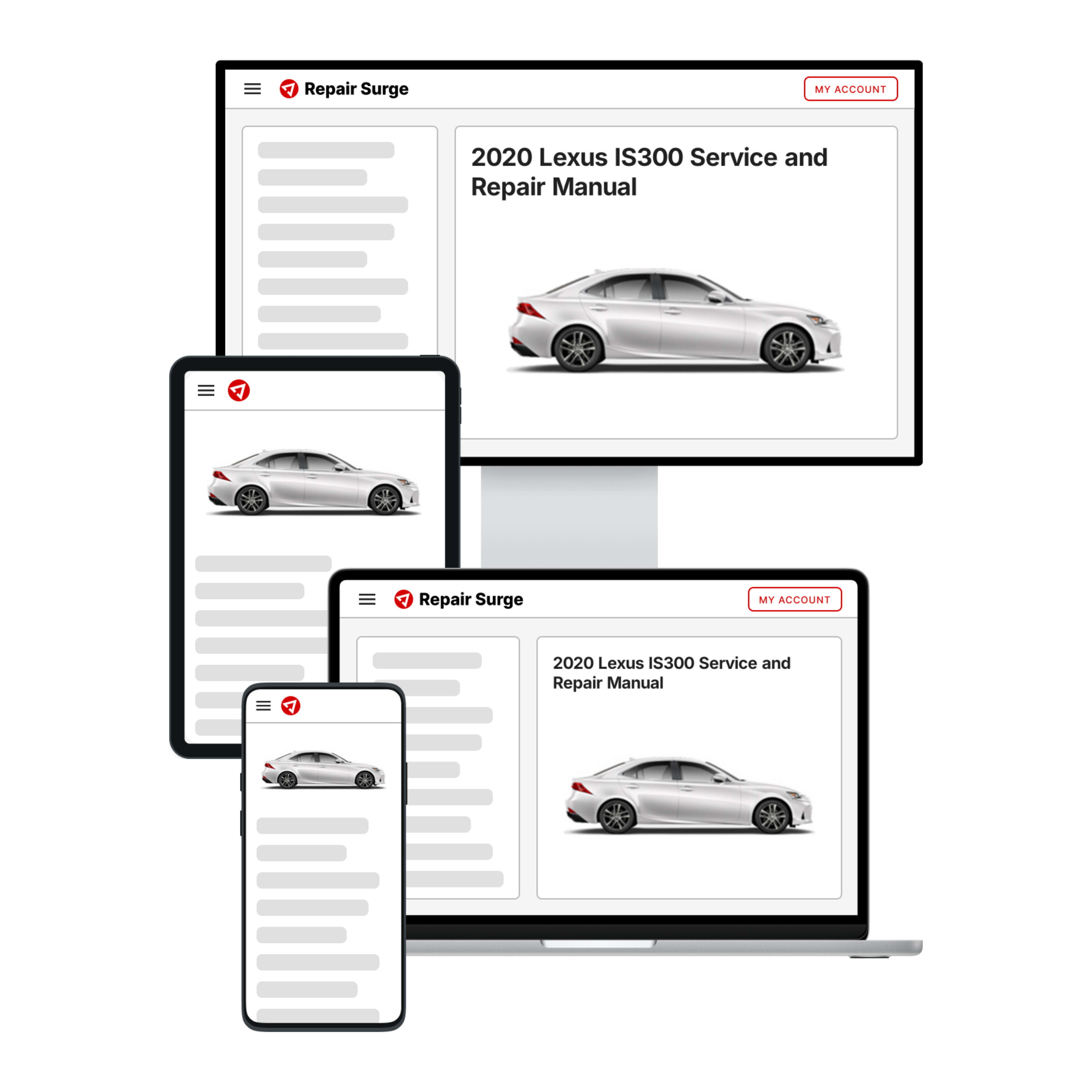 2020 Lexus IS300 service and repair manual hero image