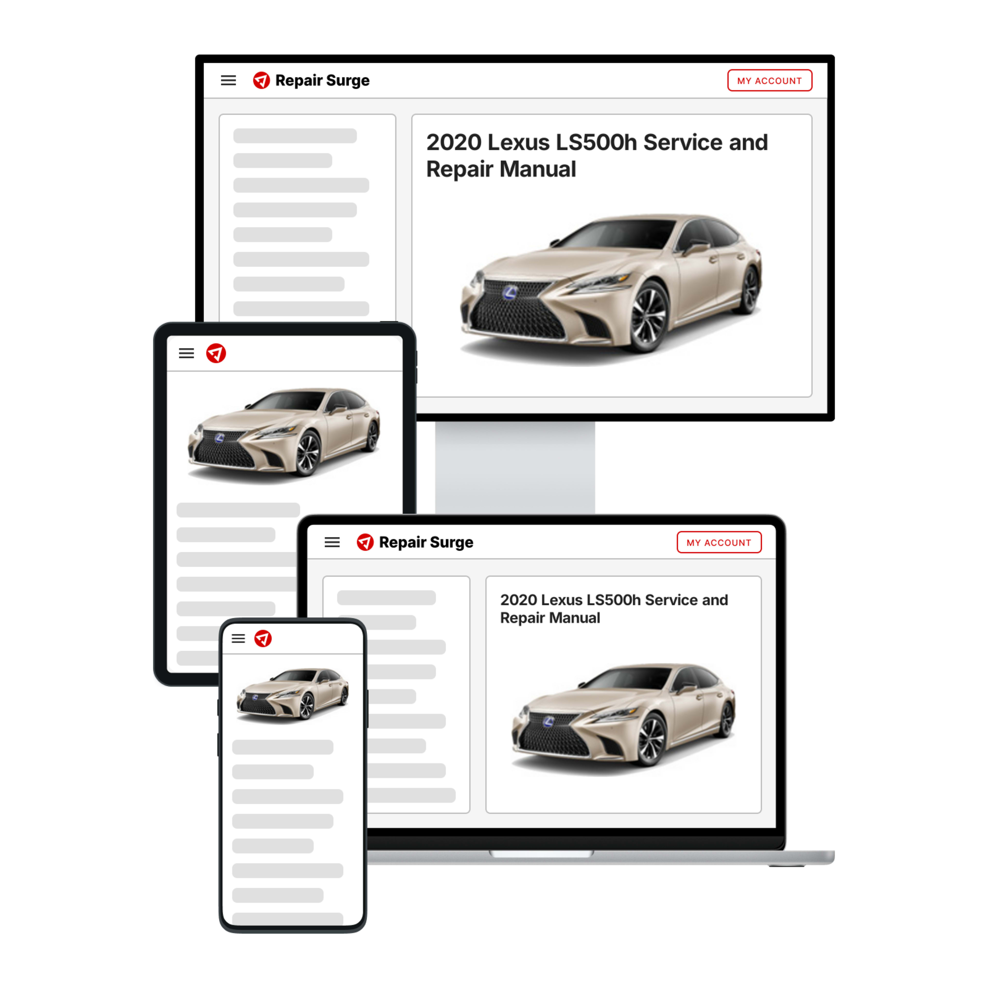 2020 Lexus LS500h service and repair manual hero image