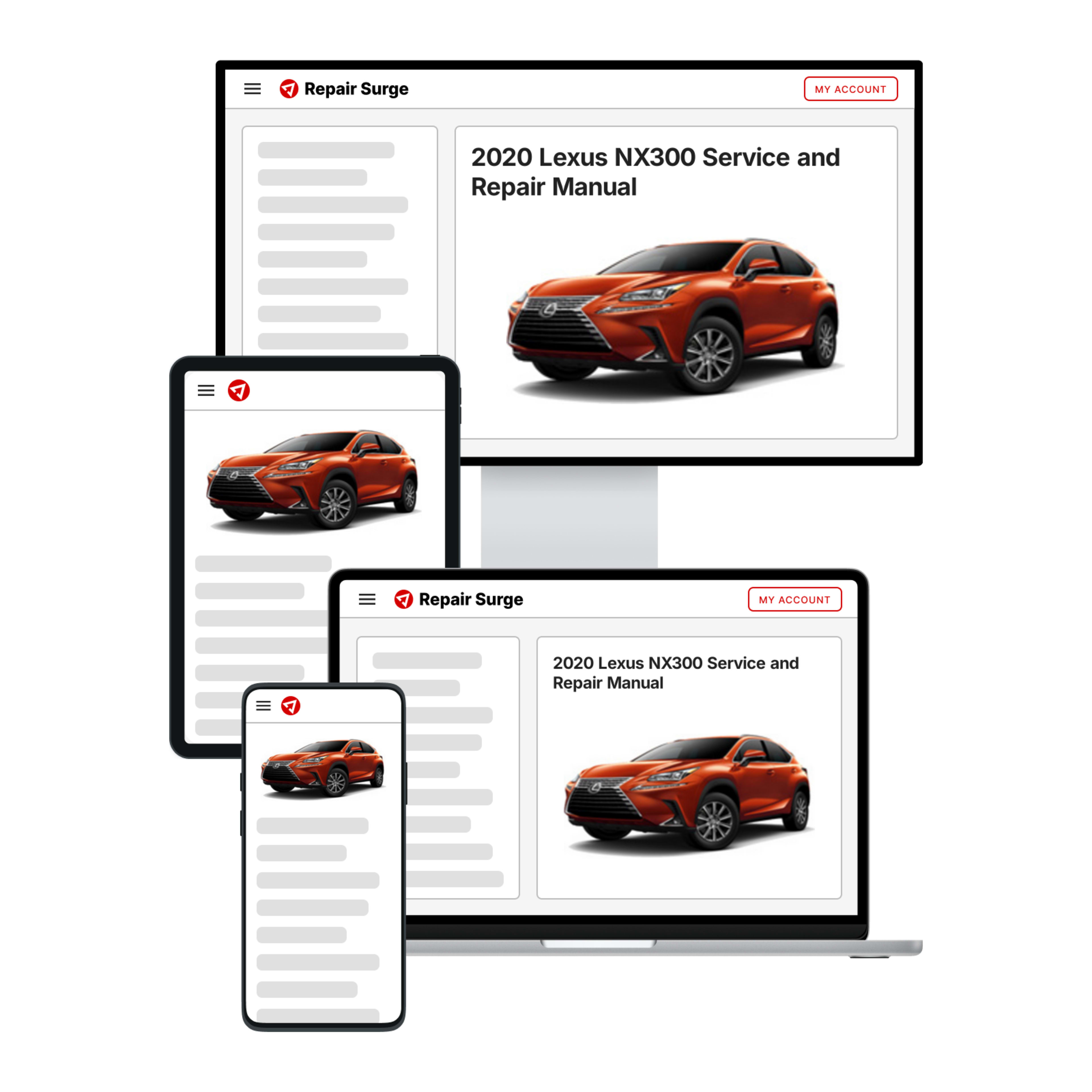 2020 Lexus NX300 service and repair manual hero image