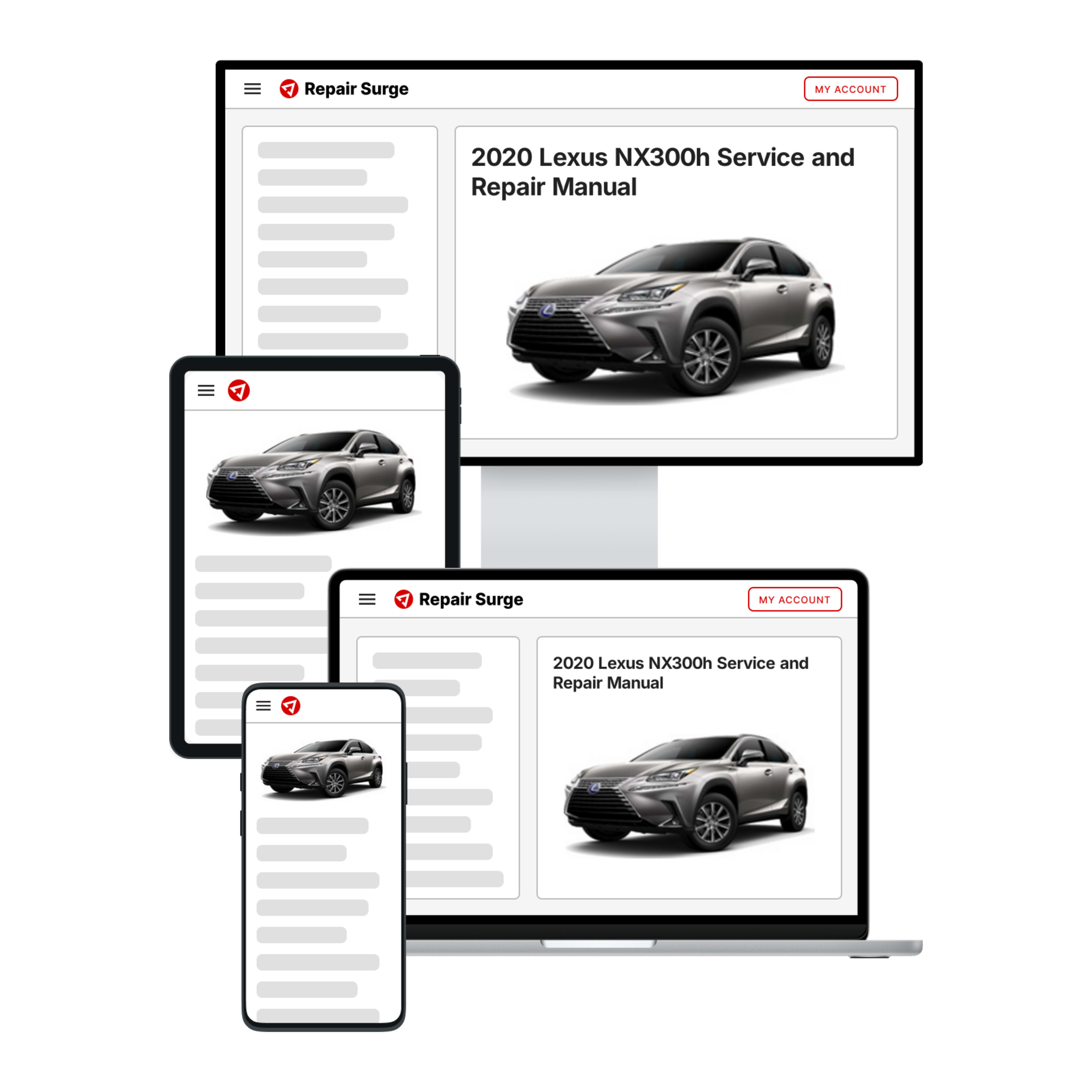 2020 Lexus NX300h service and repair manual hero image