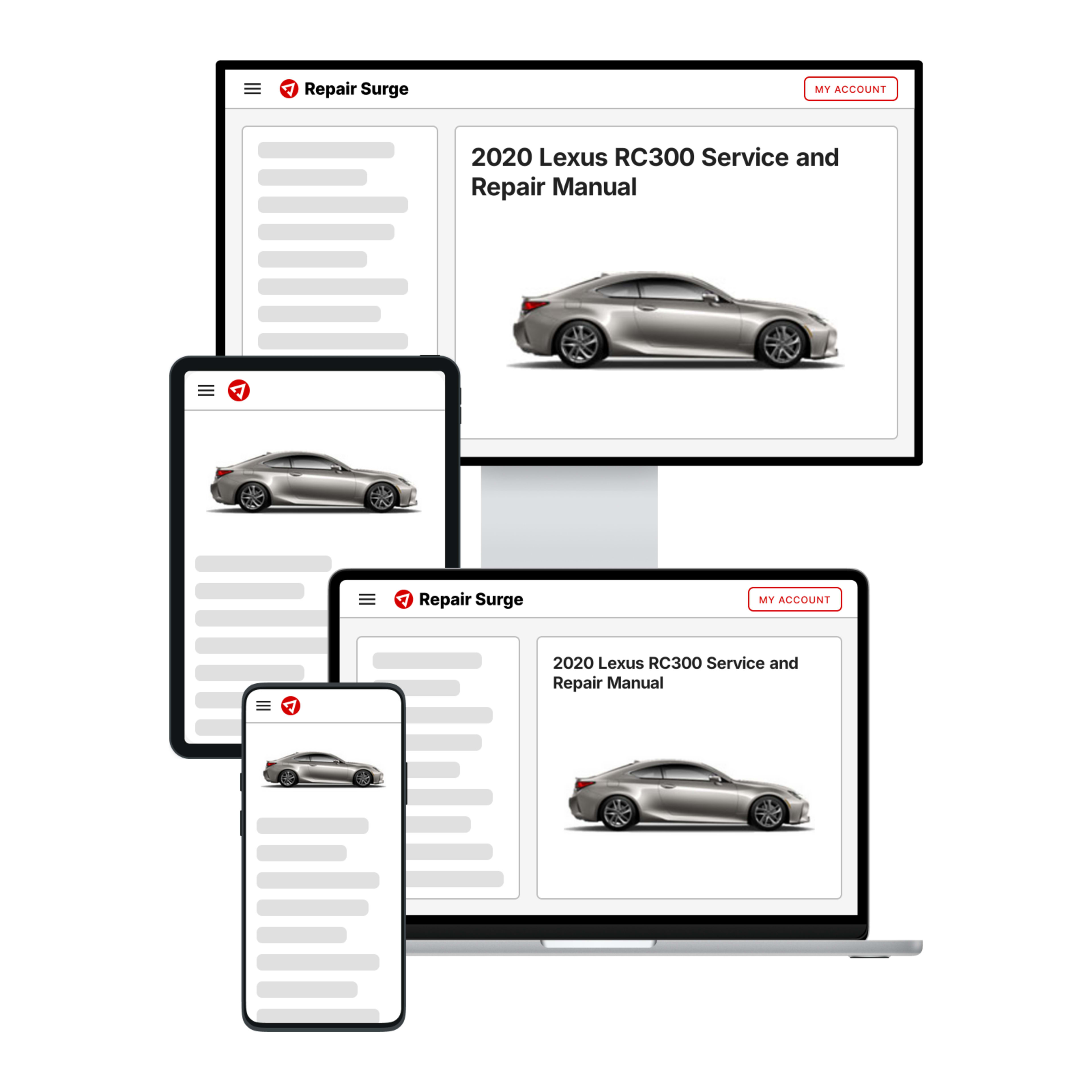 2020 Lexus RC300 service and repair manual hero image