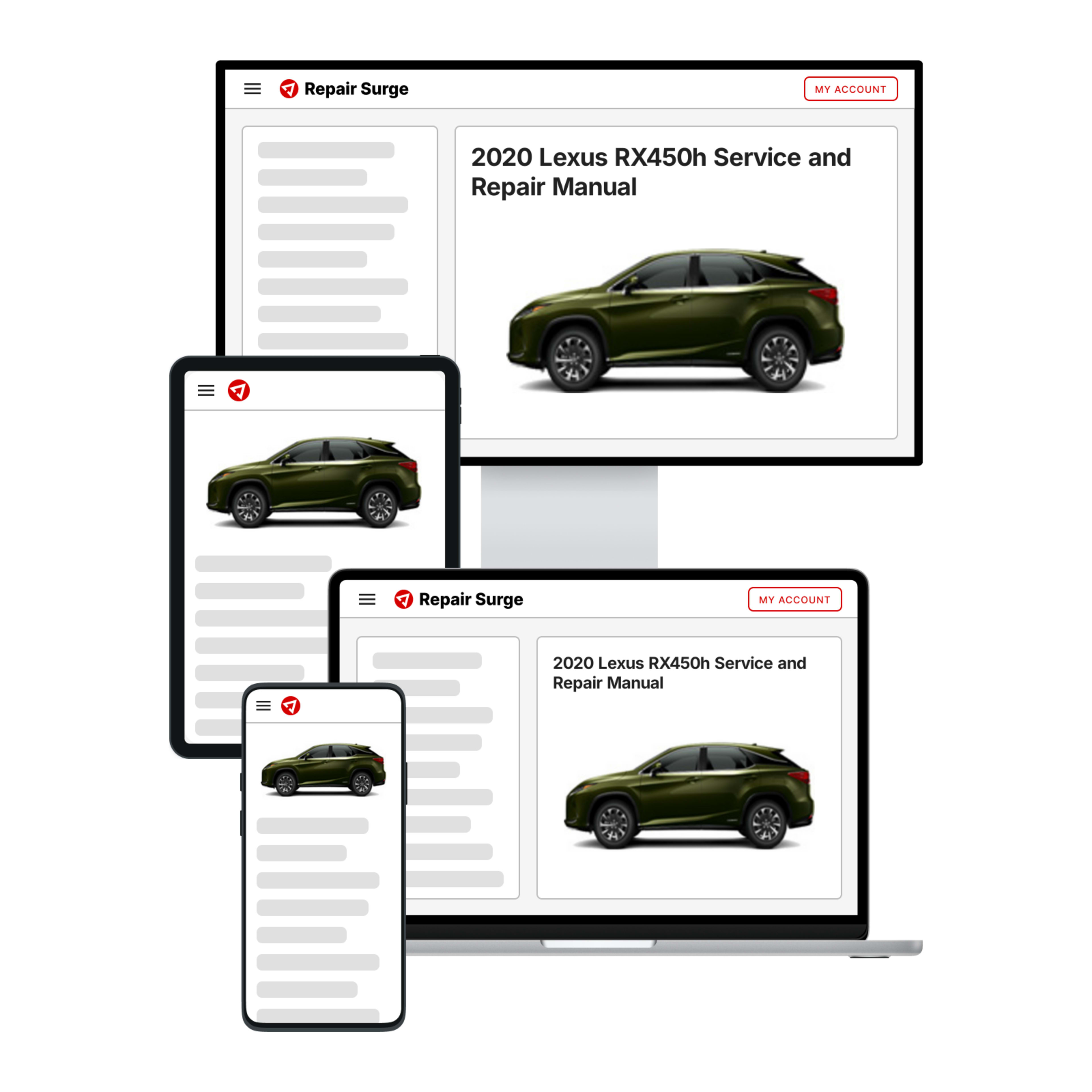 2020 Lexus RX450h service and repair manual hero image