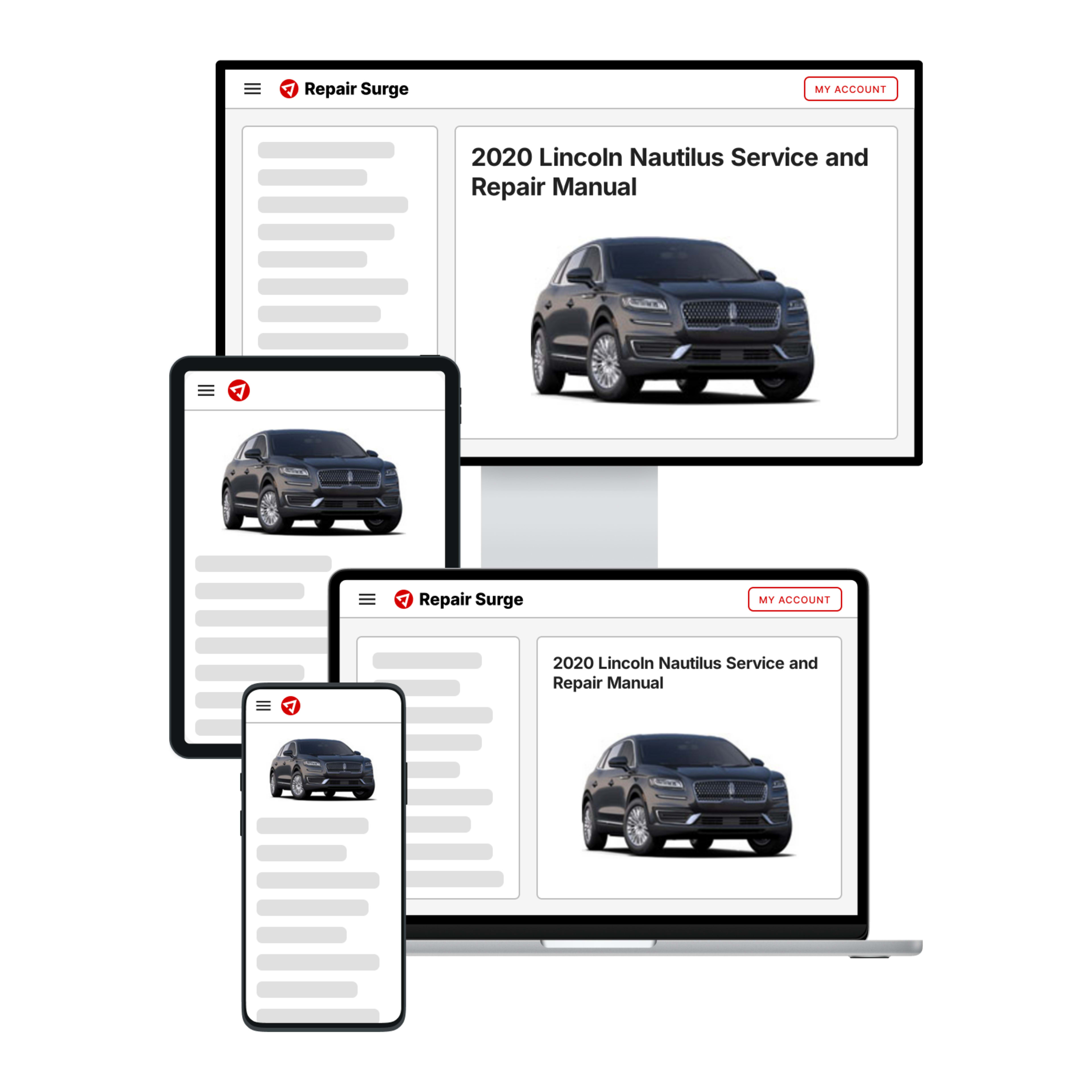 2020 Lincoln Nautilus service and repair manual hero image