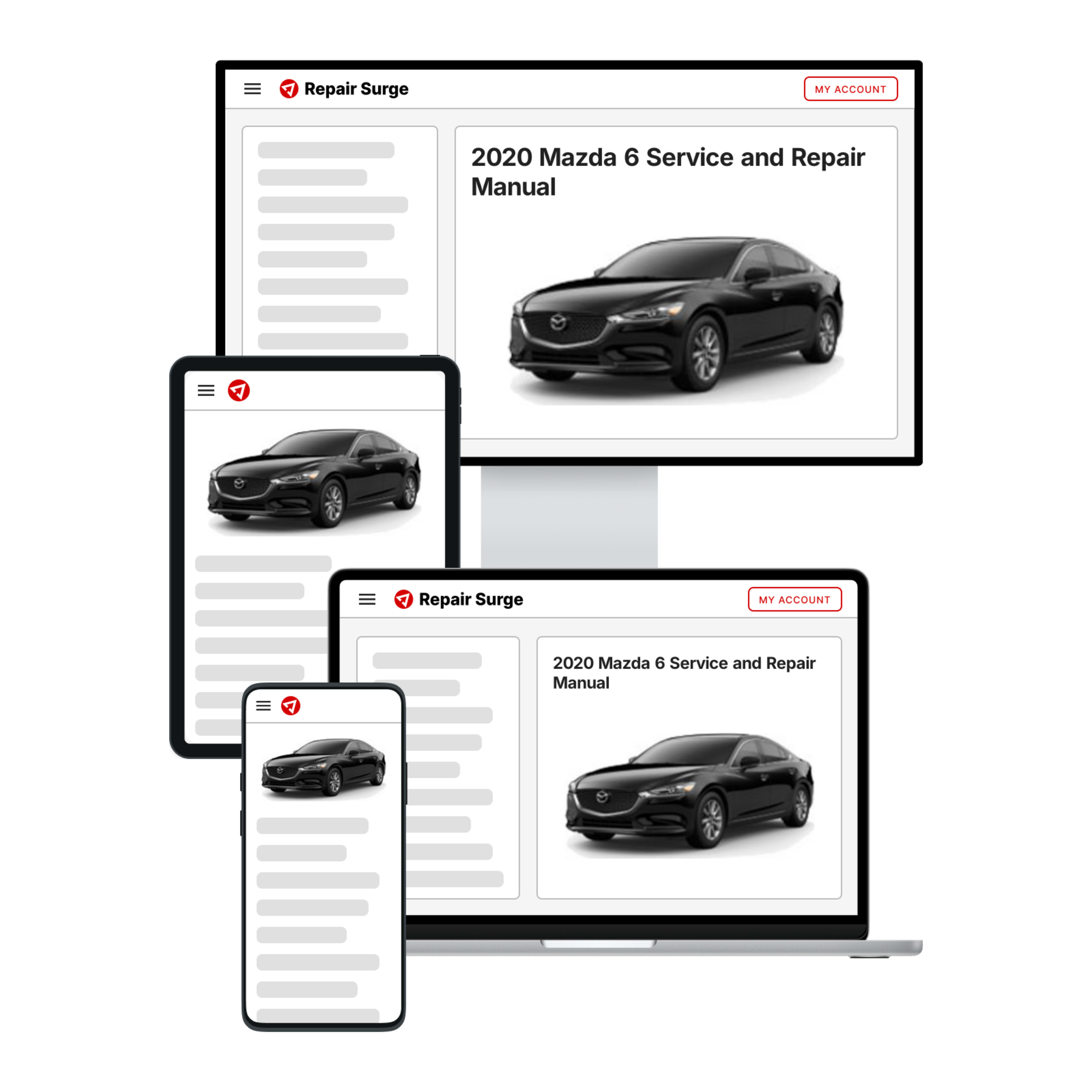 2020 Mazda 6 service and repair manual hero image