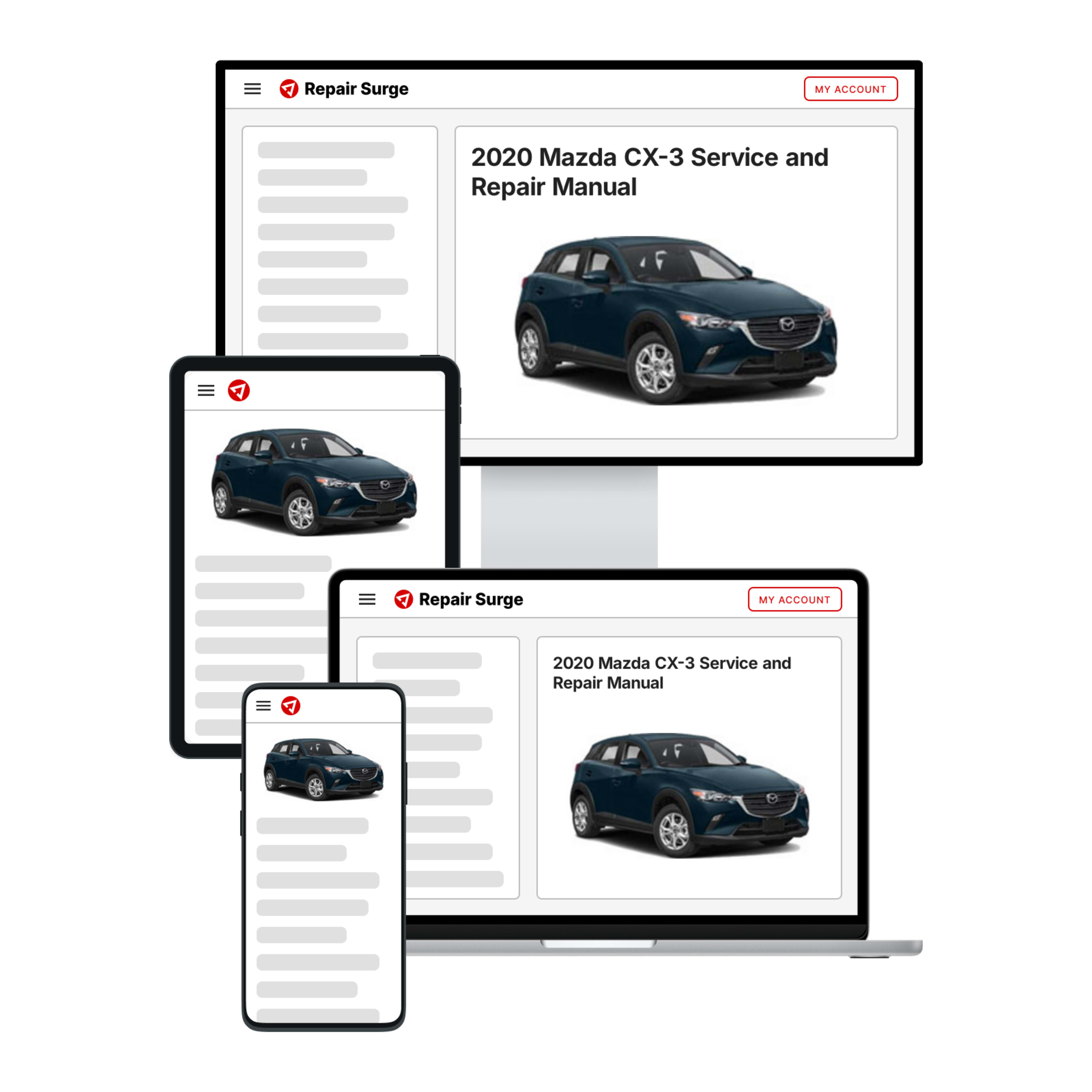2020 Mazda CX-3 service and repair manual hero image
