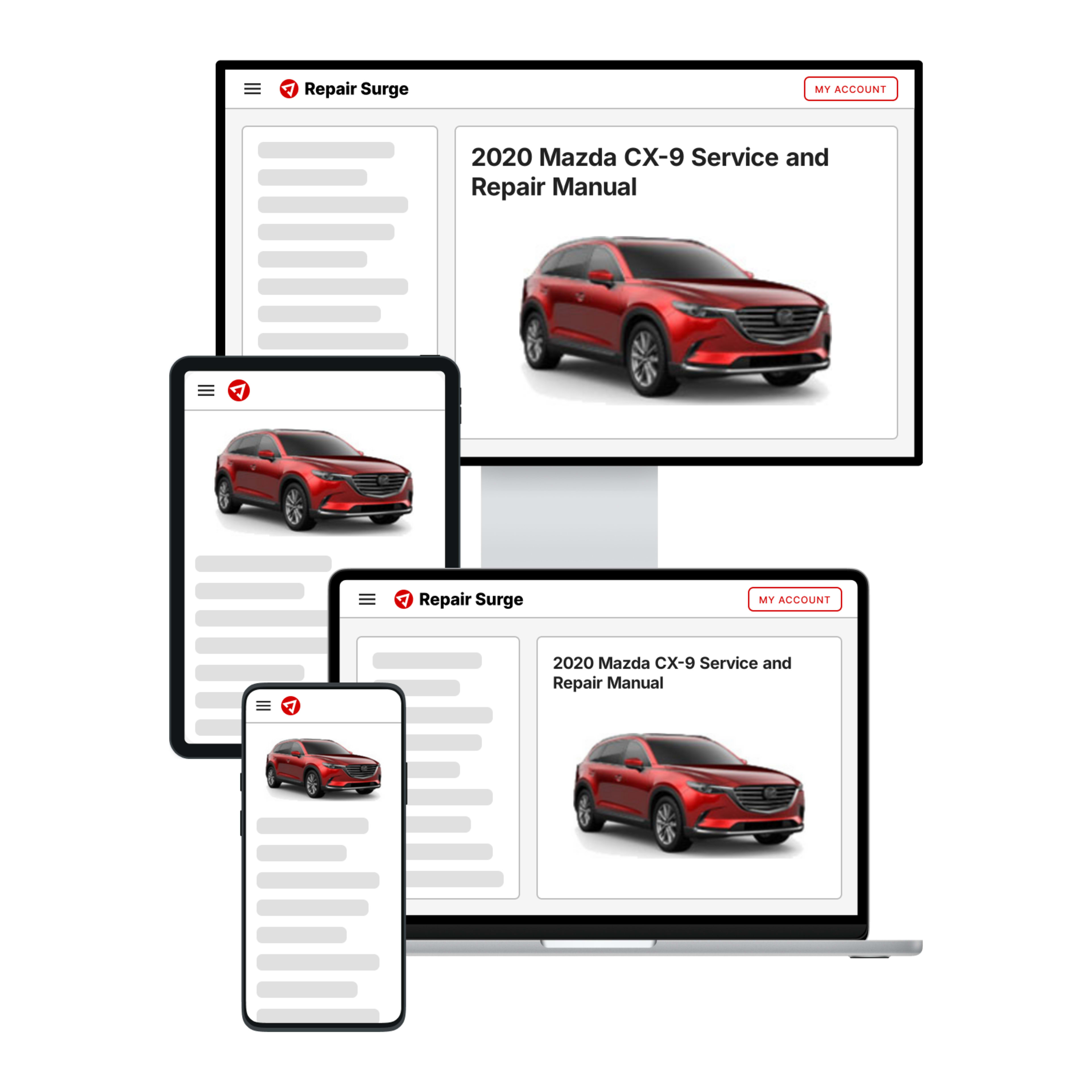 2020 Mazda CX-9 service and repair manual hero image