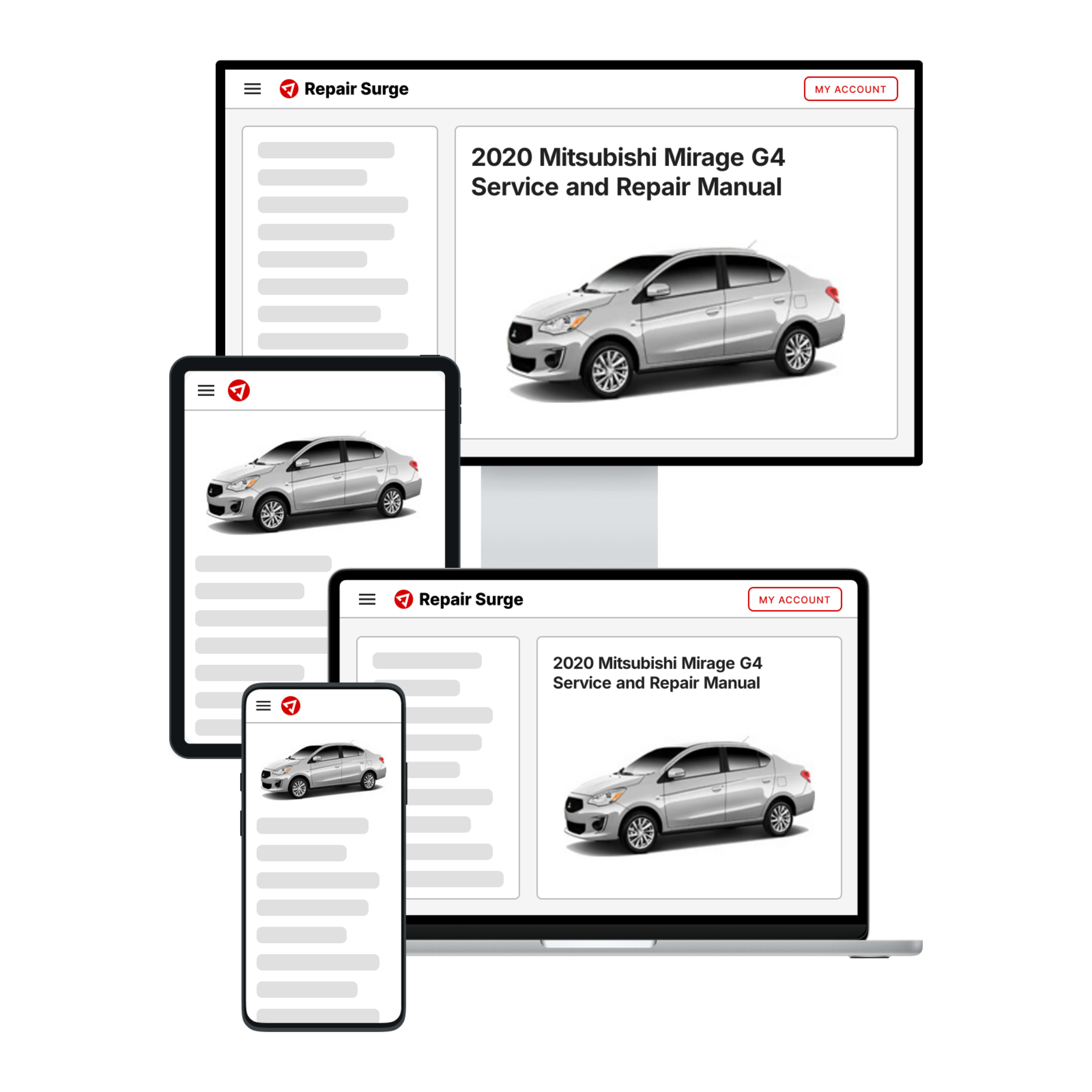 2020 Mitsubishi Mirage G4 service and repair manual hero image