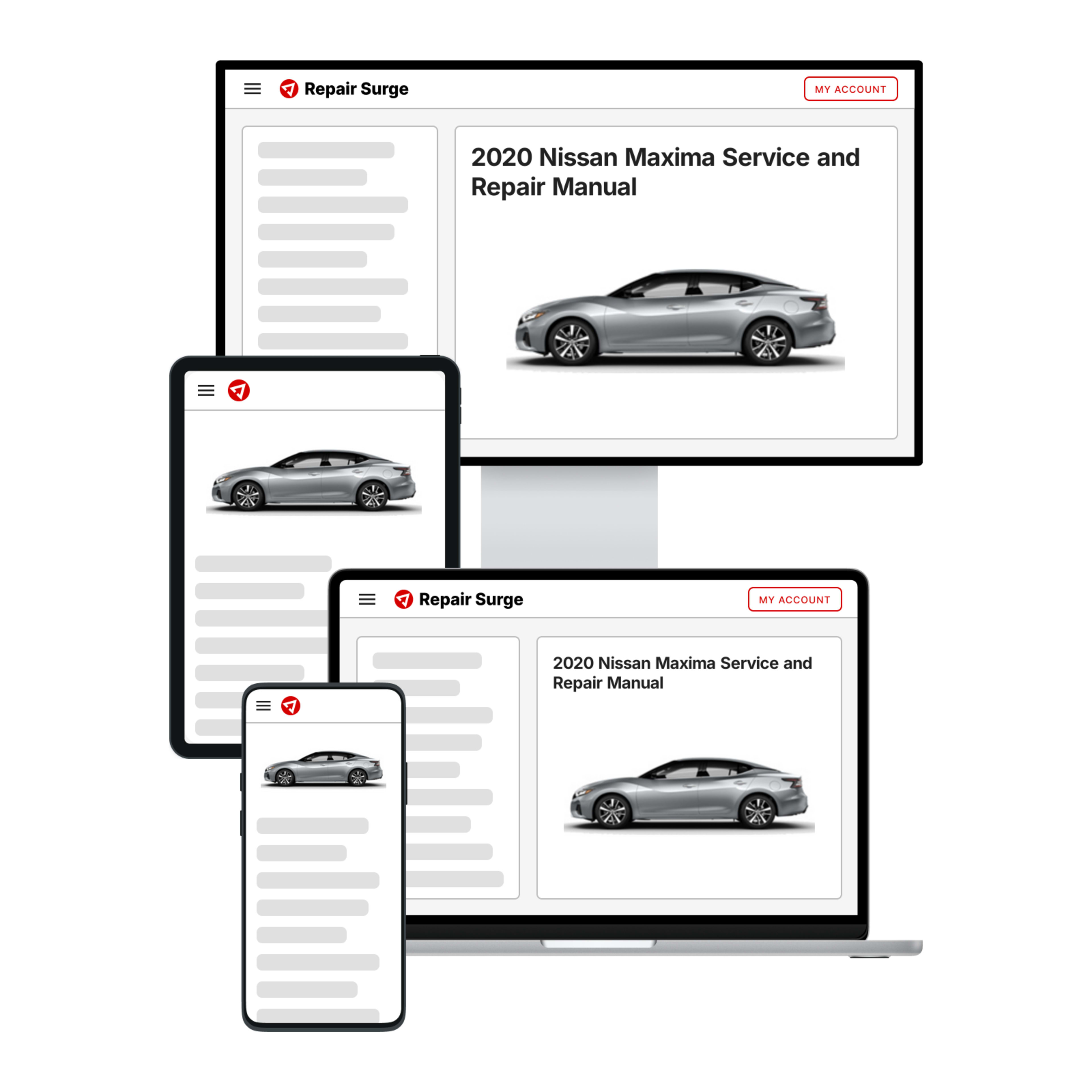 2020 Nissan Maxima service and repair manual hero image