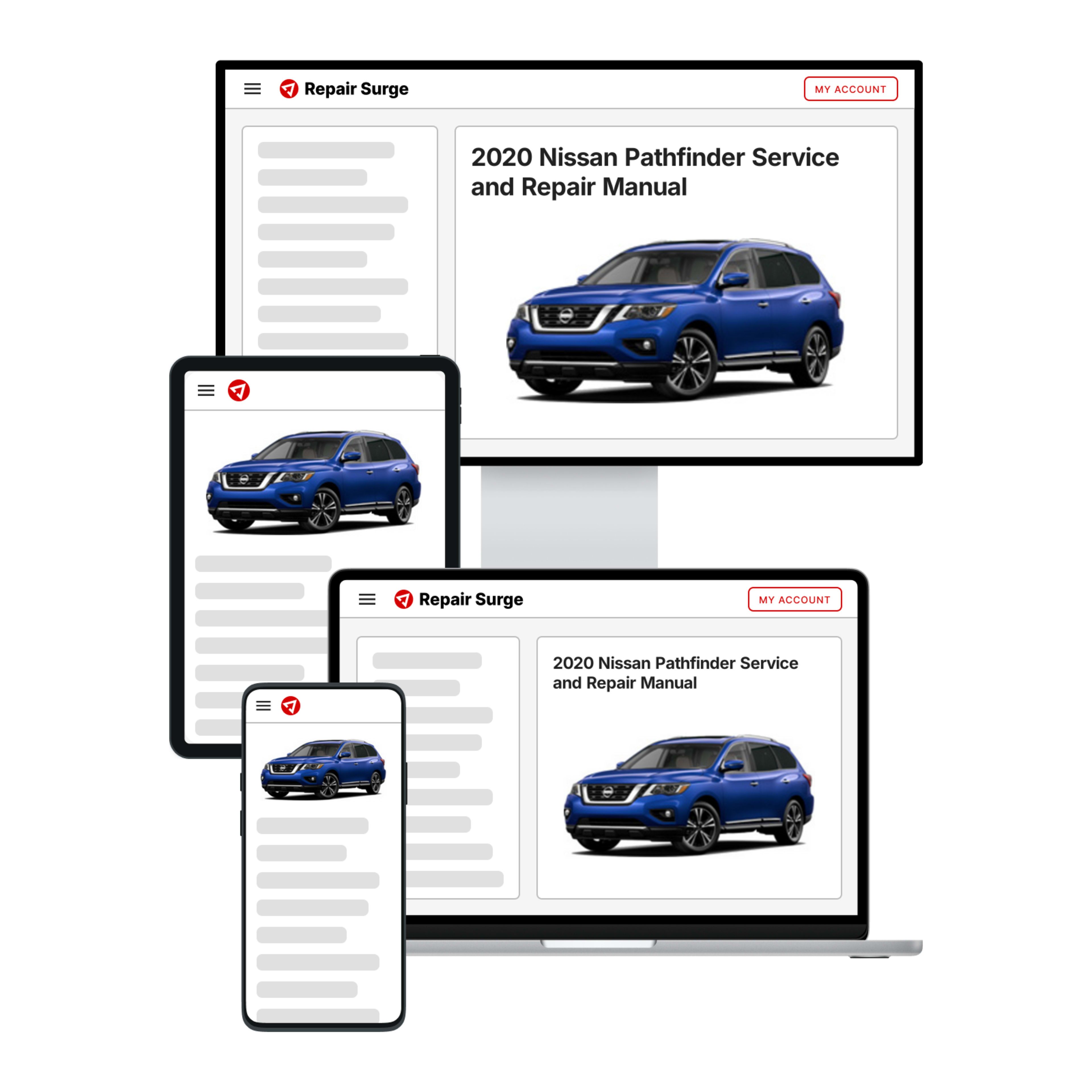 2020 Nissan Pathfinder service and repair manual hero image