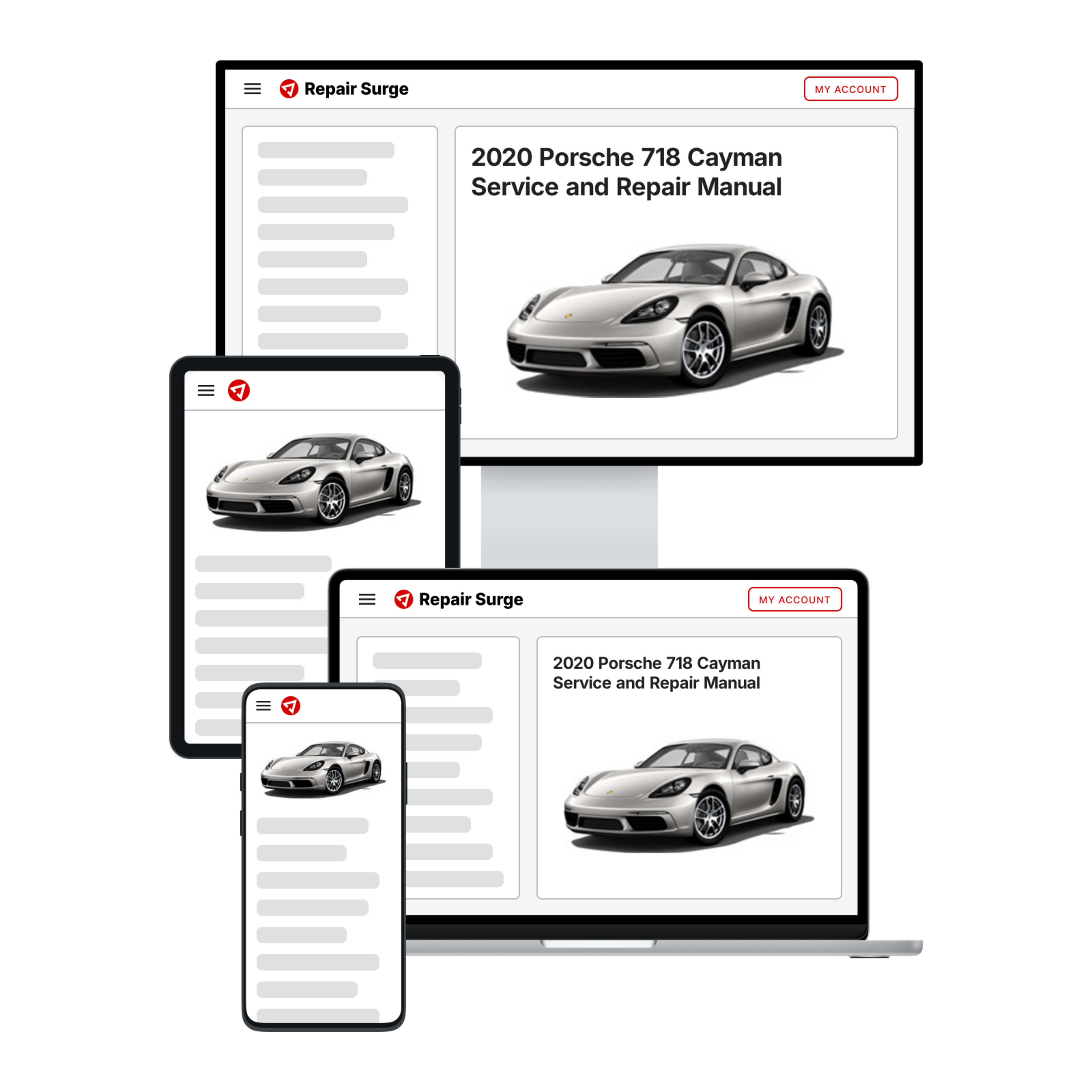 2020 Porsche 718 Cayman service and repair manual hero image