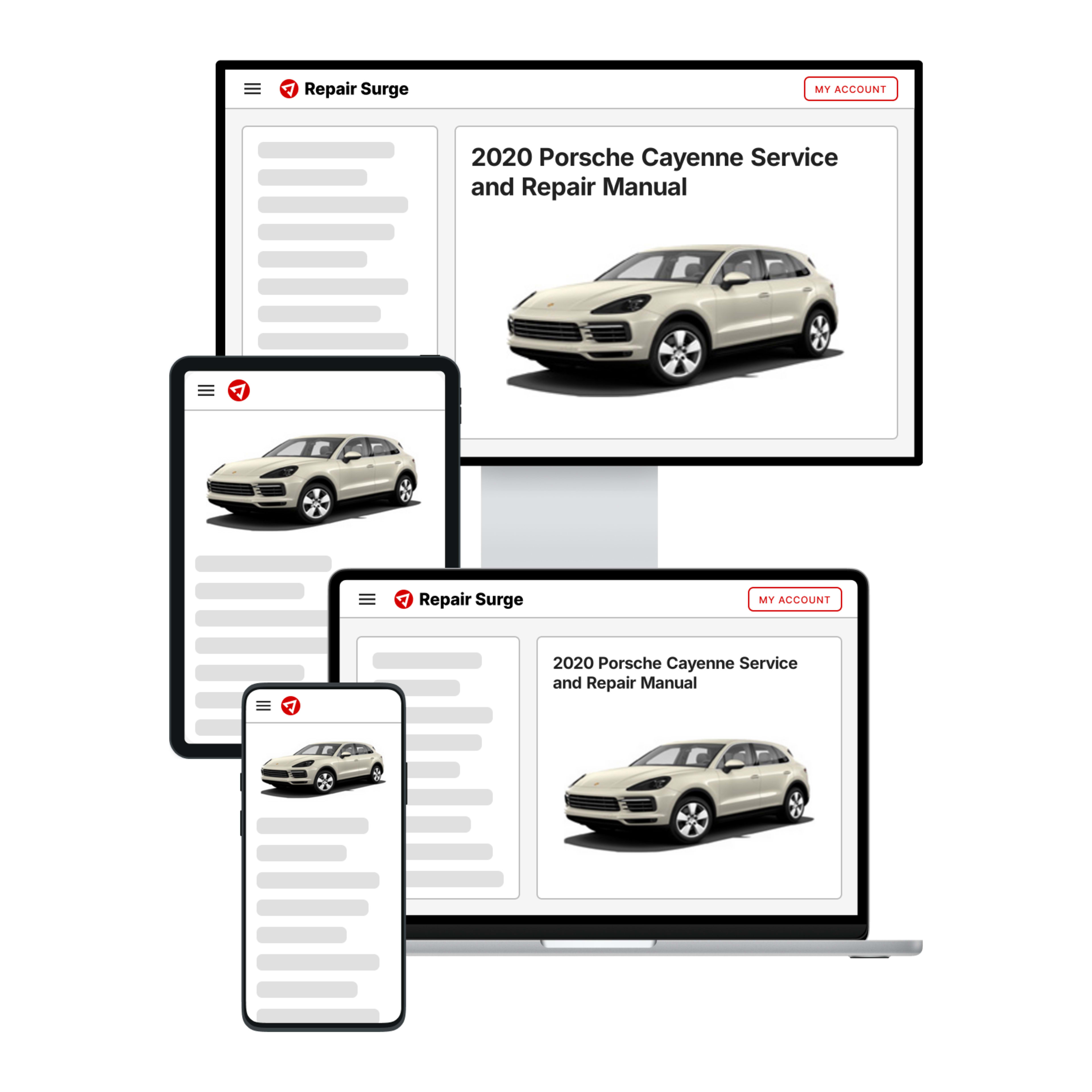 2020 Porsche Cayenne service and repair manual hero image
