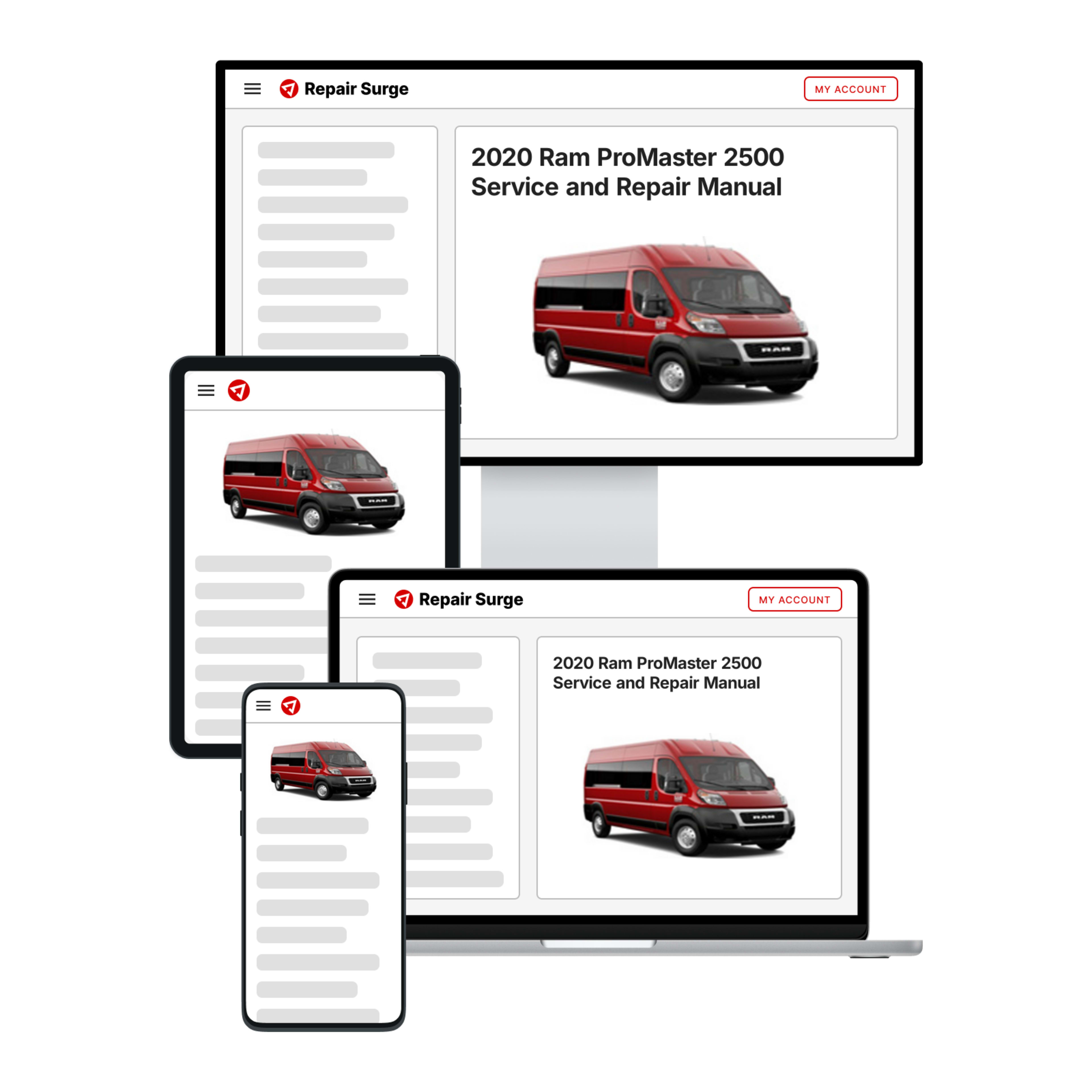 2020 Ram ProMaster 2500 service and repair manual hero image