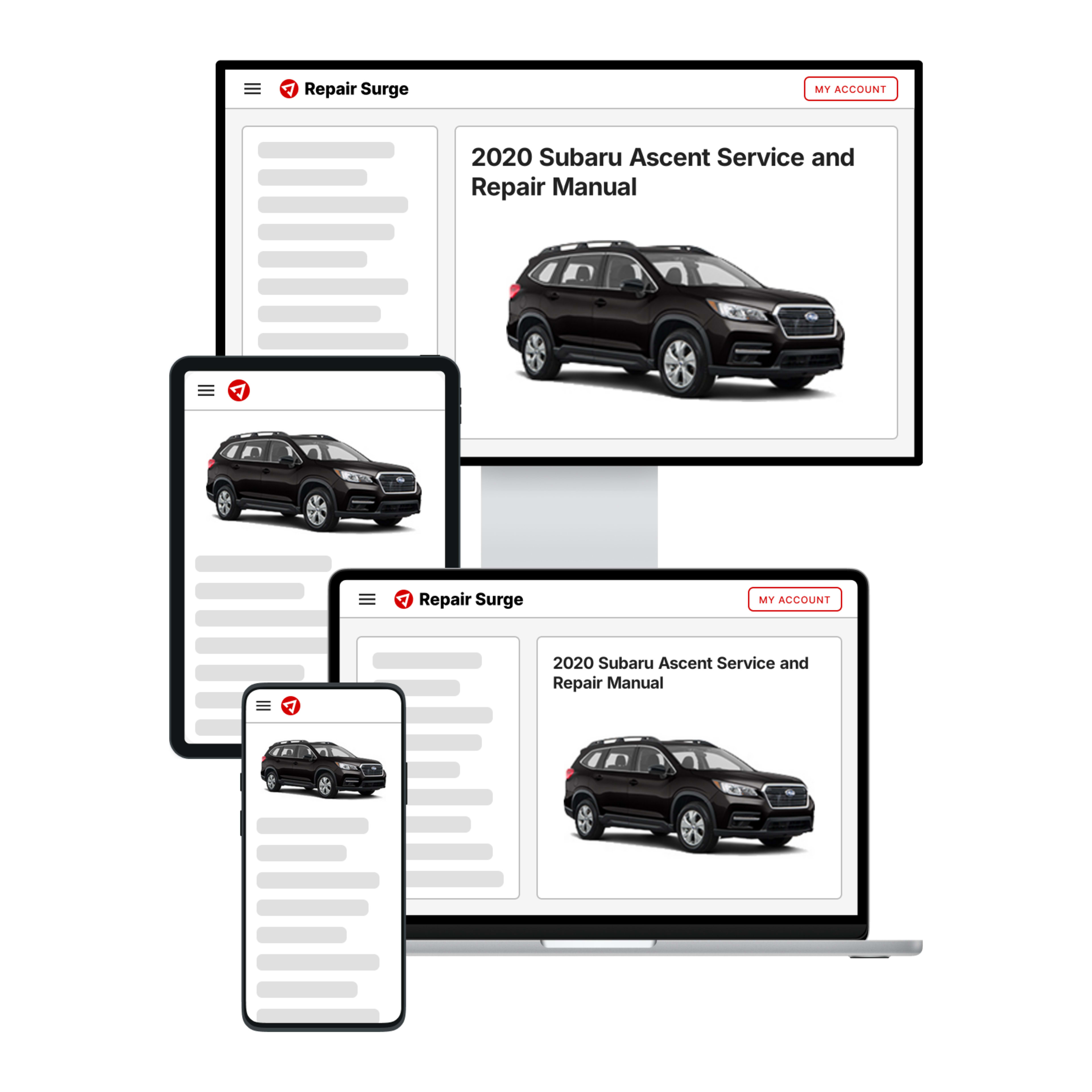 2020 Subaru Ascent service and repair manual hero image