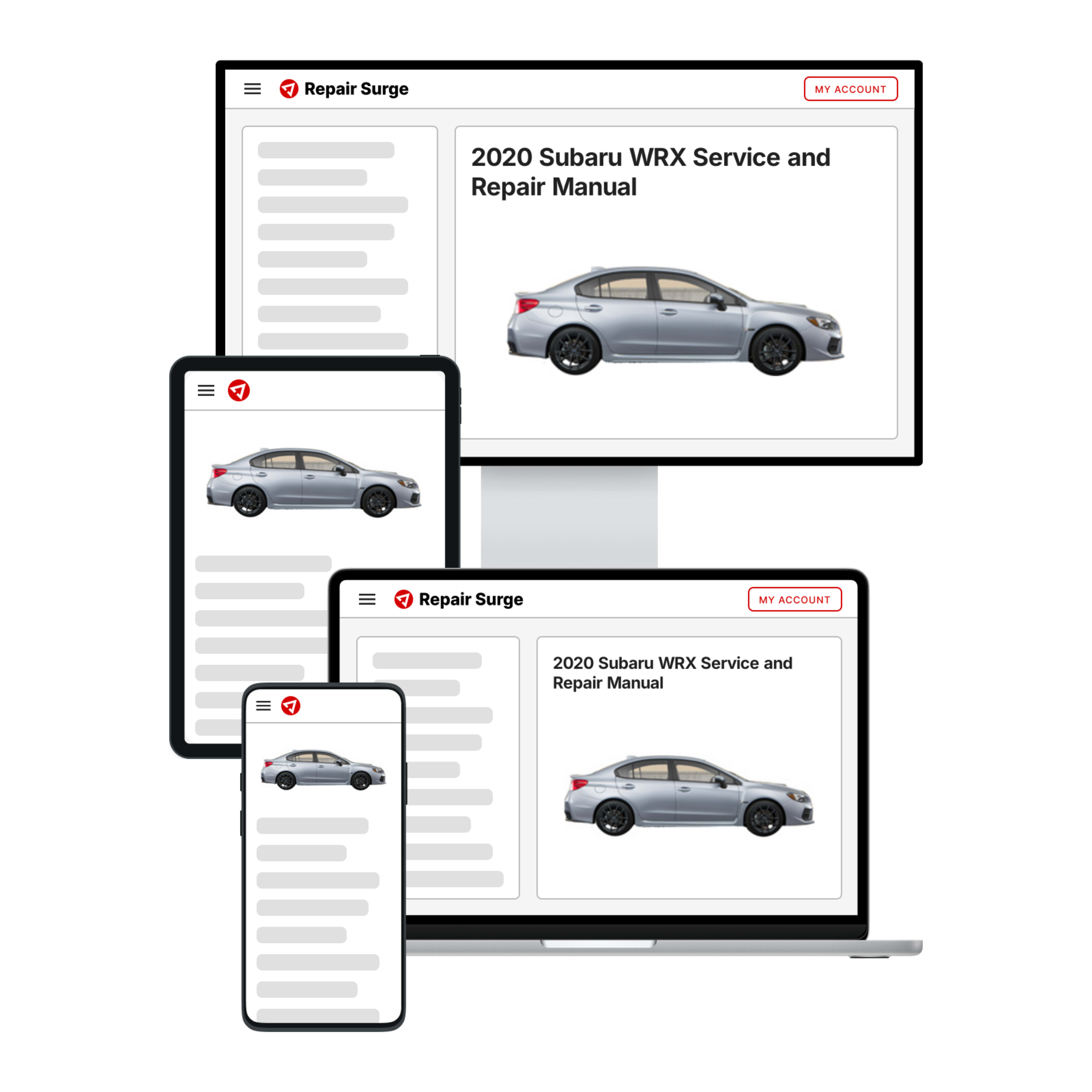 2020 Subaru WRX service and repair manual hero image