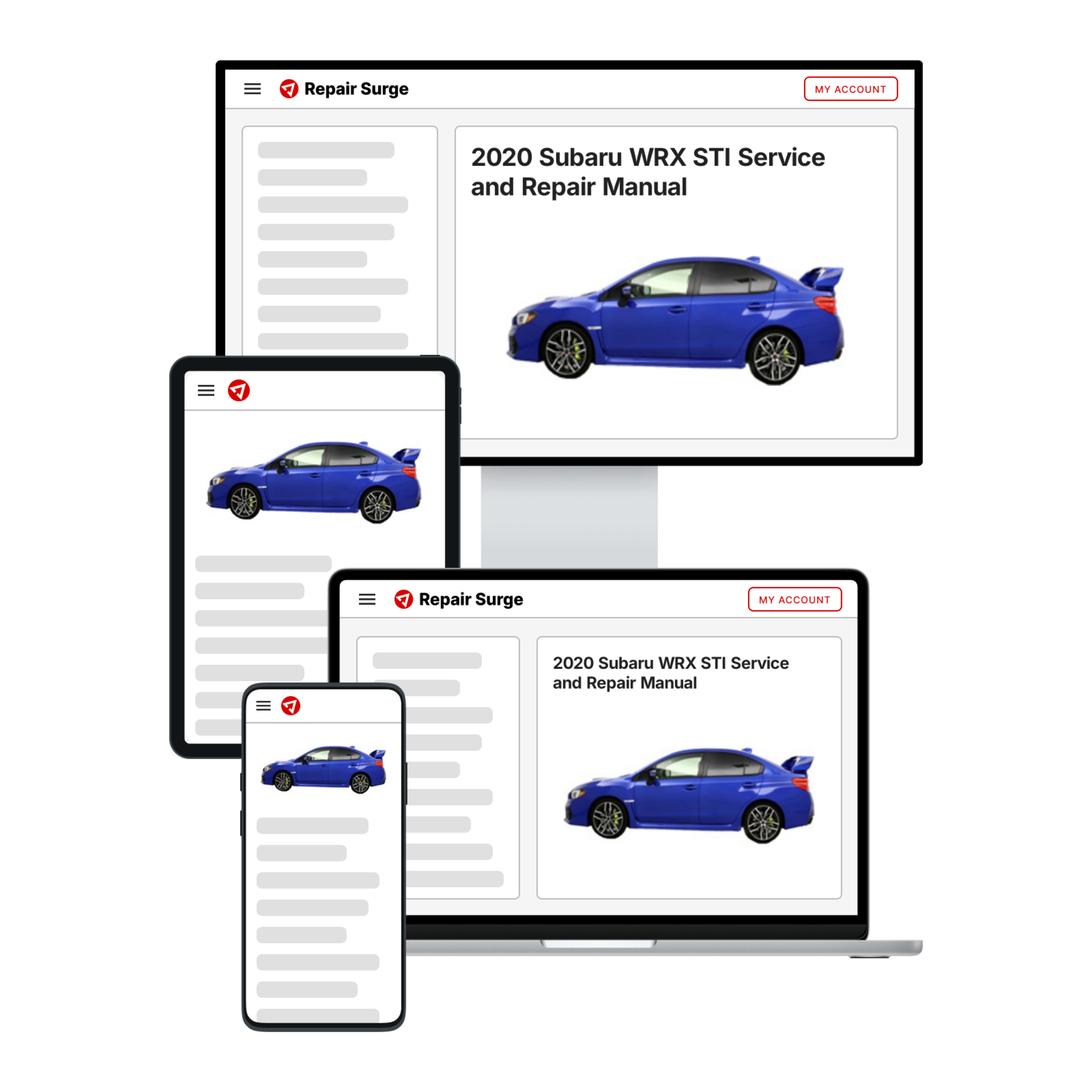 2020 Subaru WRX STI service and repair manual hero image