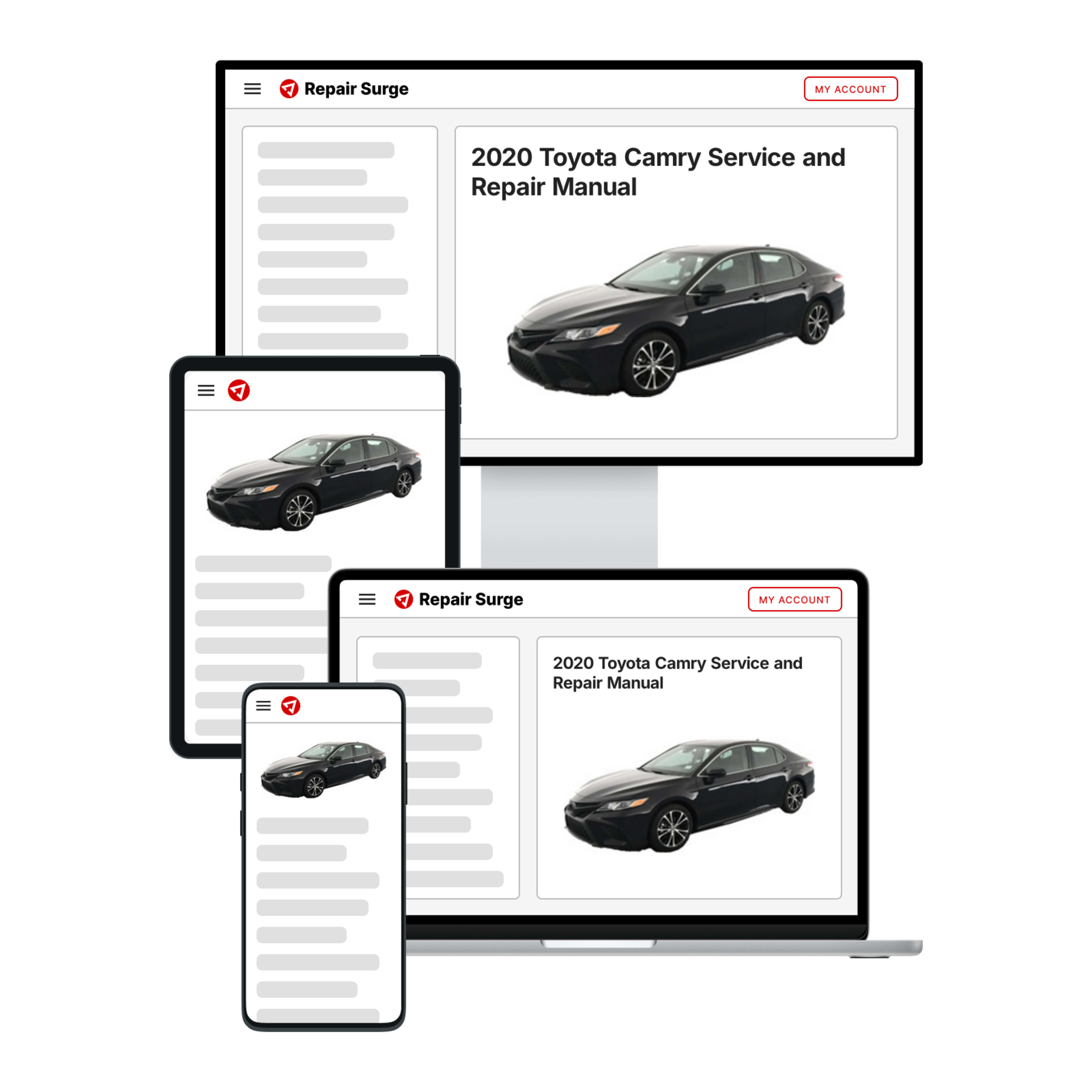 2020 Toyota Camry service and repair manual hero image