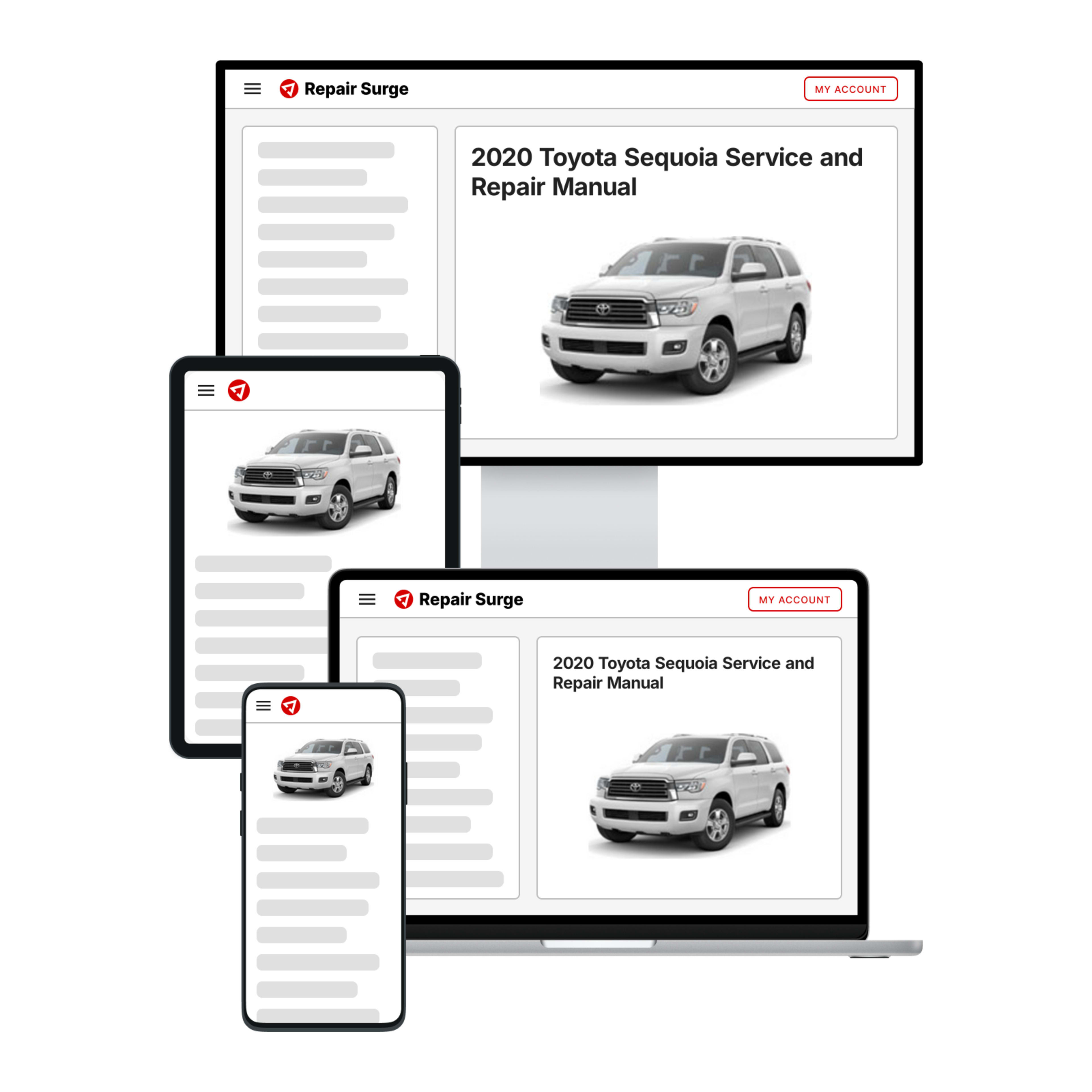 2020 Toyota Sequoia service and repair manual hero image