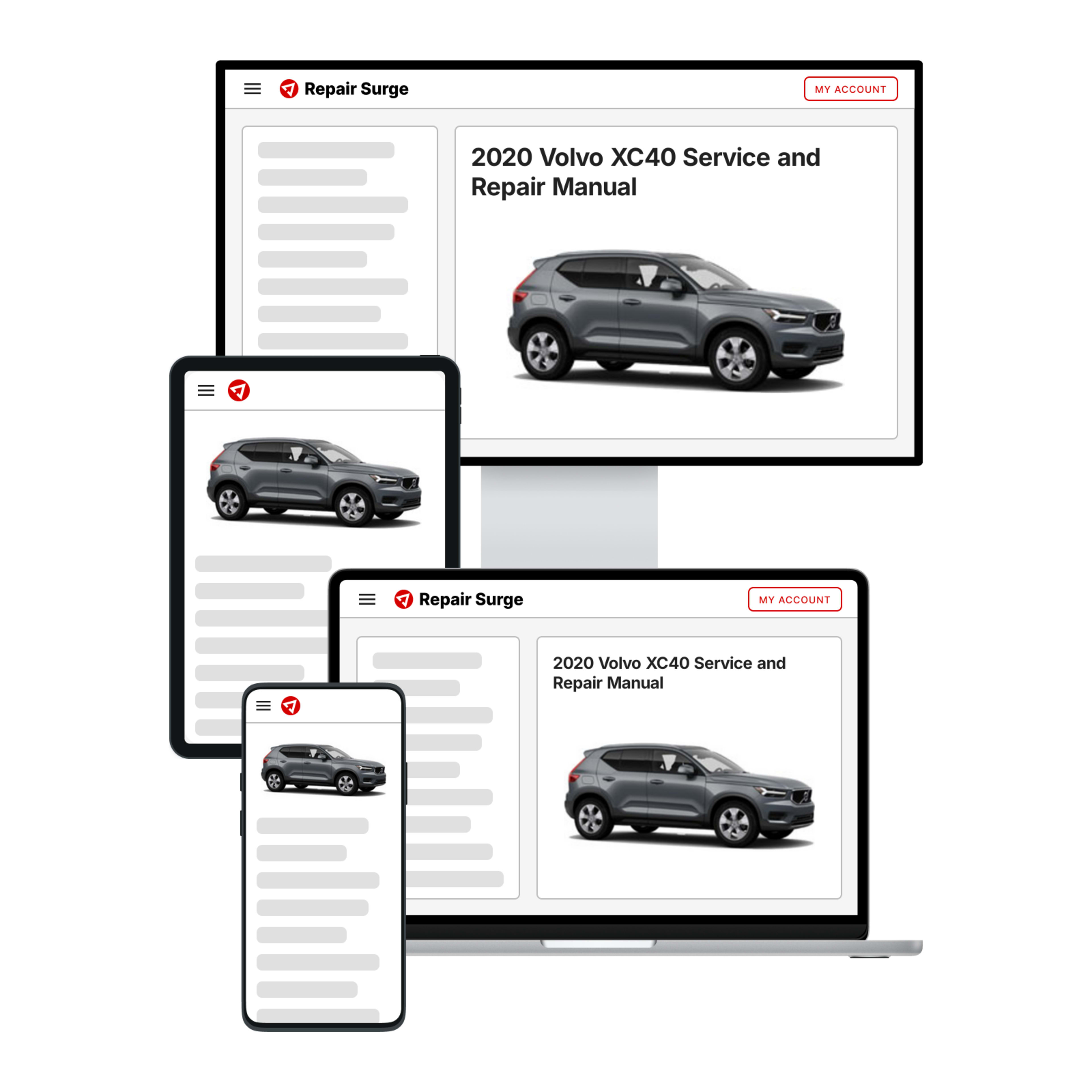 2020 Volvo XC40 service and repair manual hero image