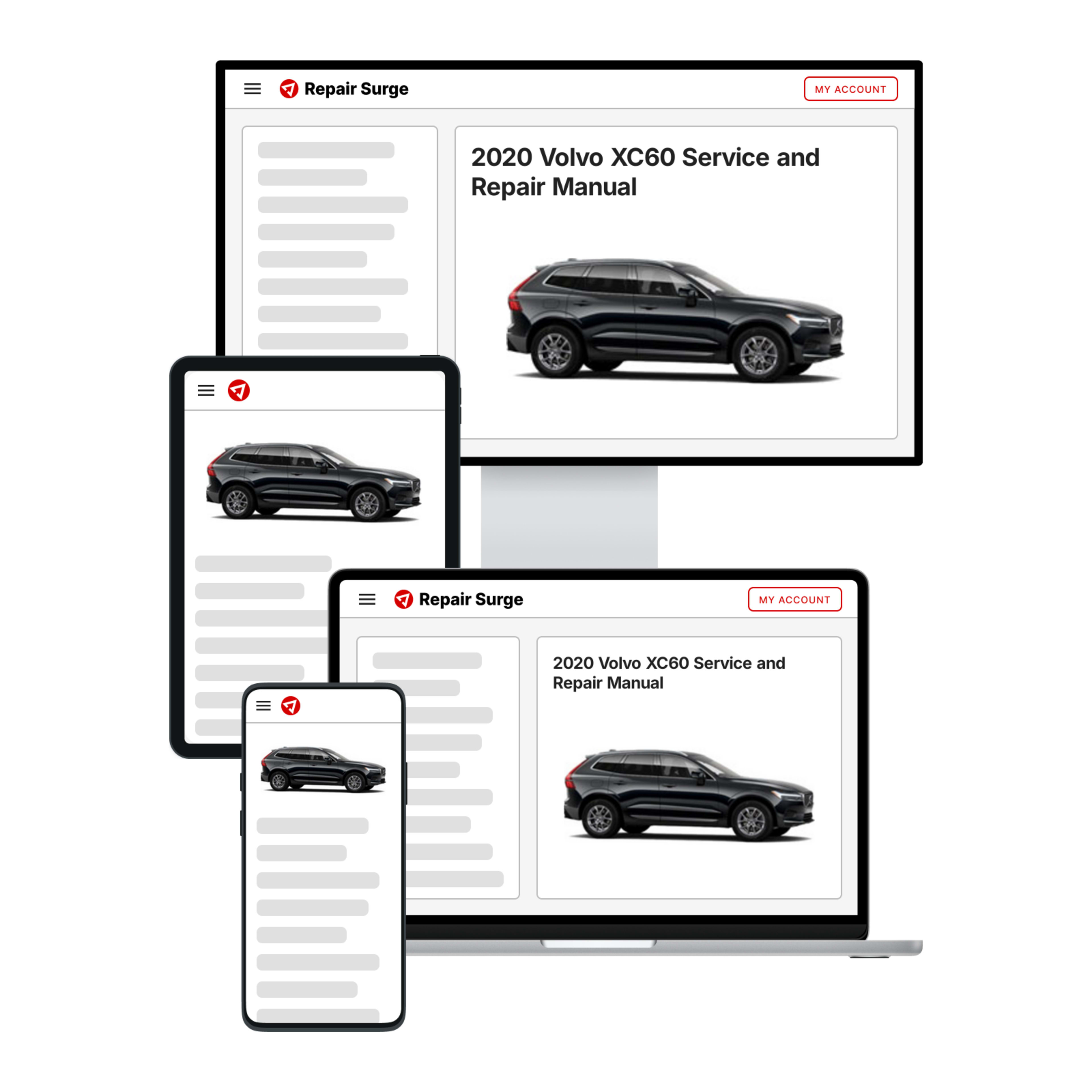 2020 Volvo XC60 service and repair manual hero image