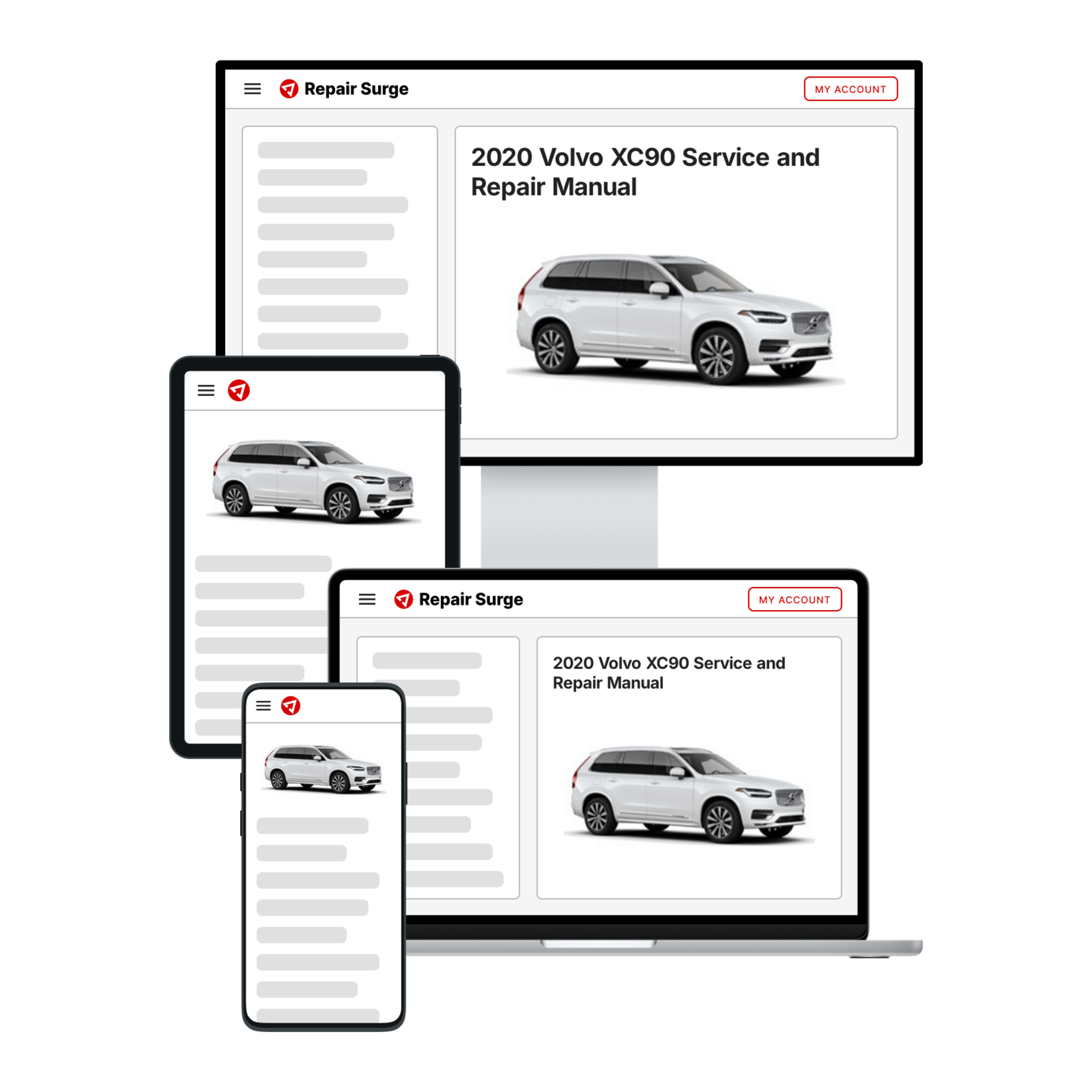2020 Volvo XC90 service and repair manual hero image