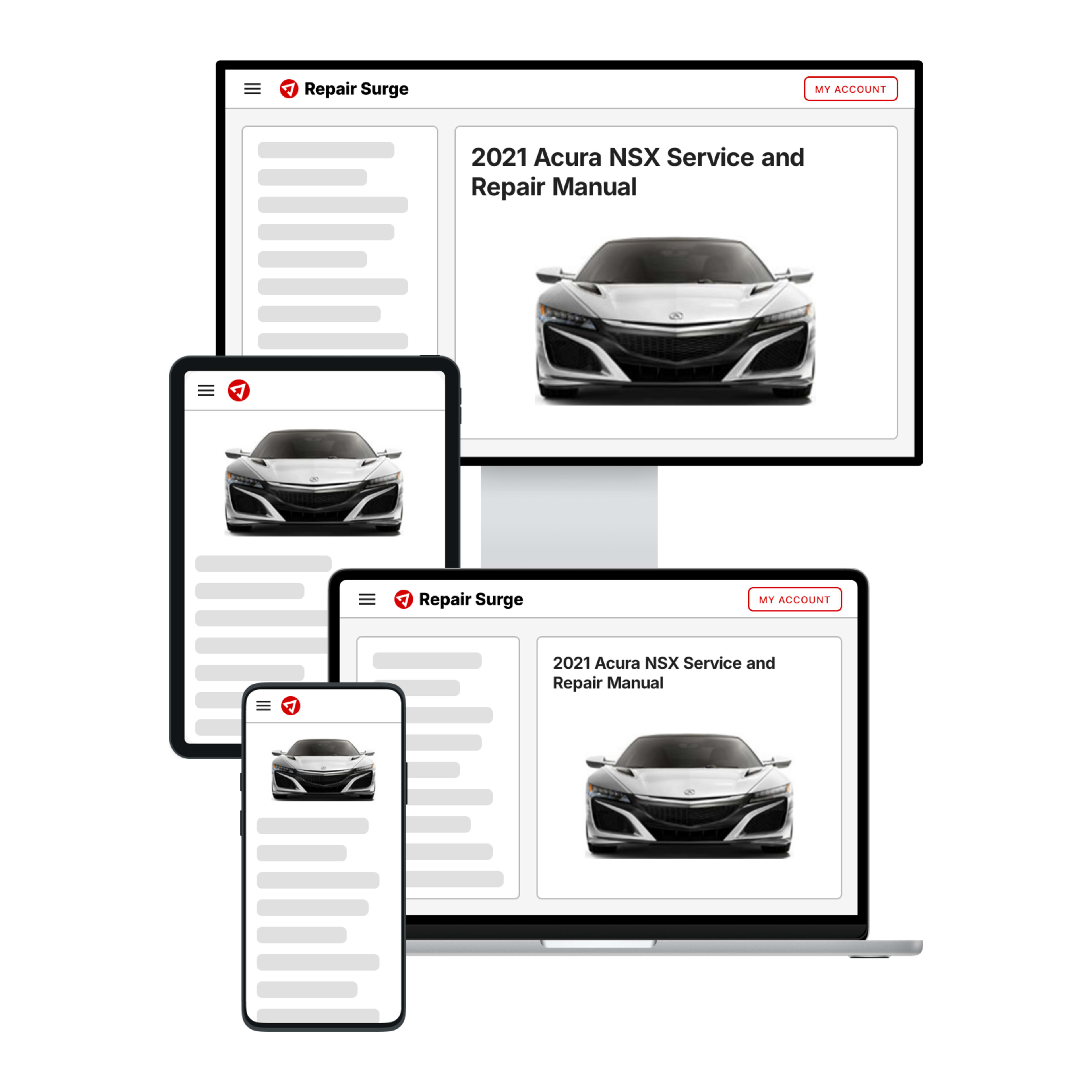 2021 Acura NSX service and repair manual hero image