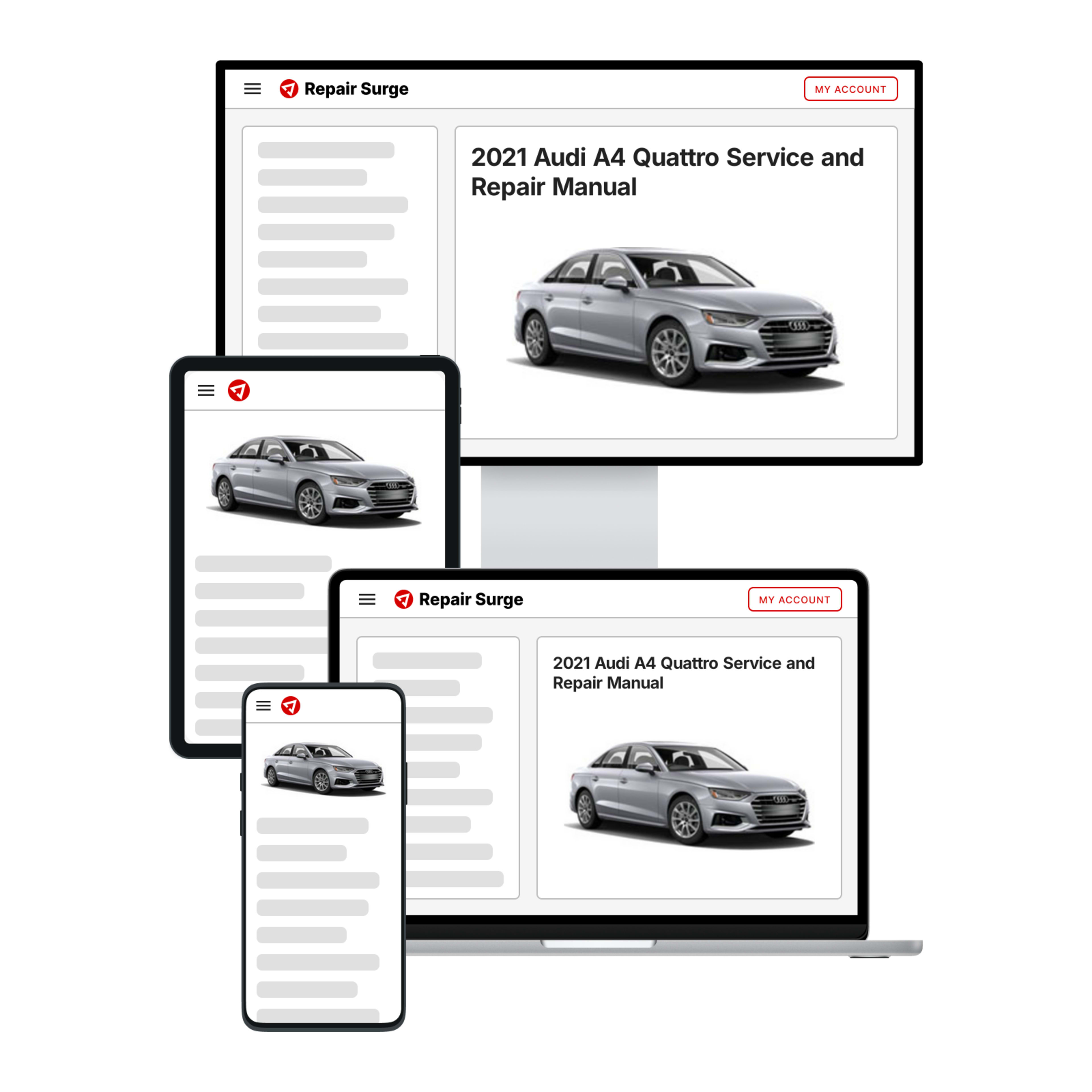 2021 Audi A4 Quattro service and repair manual hero image