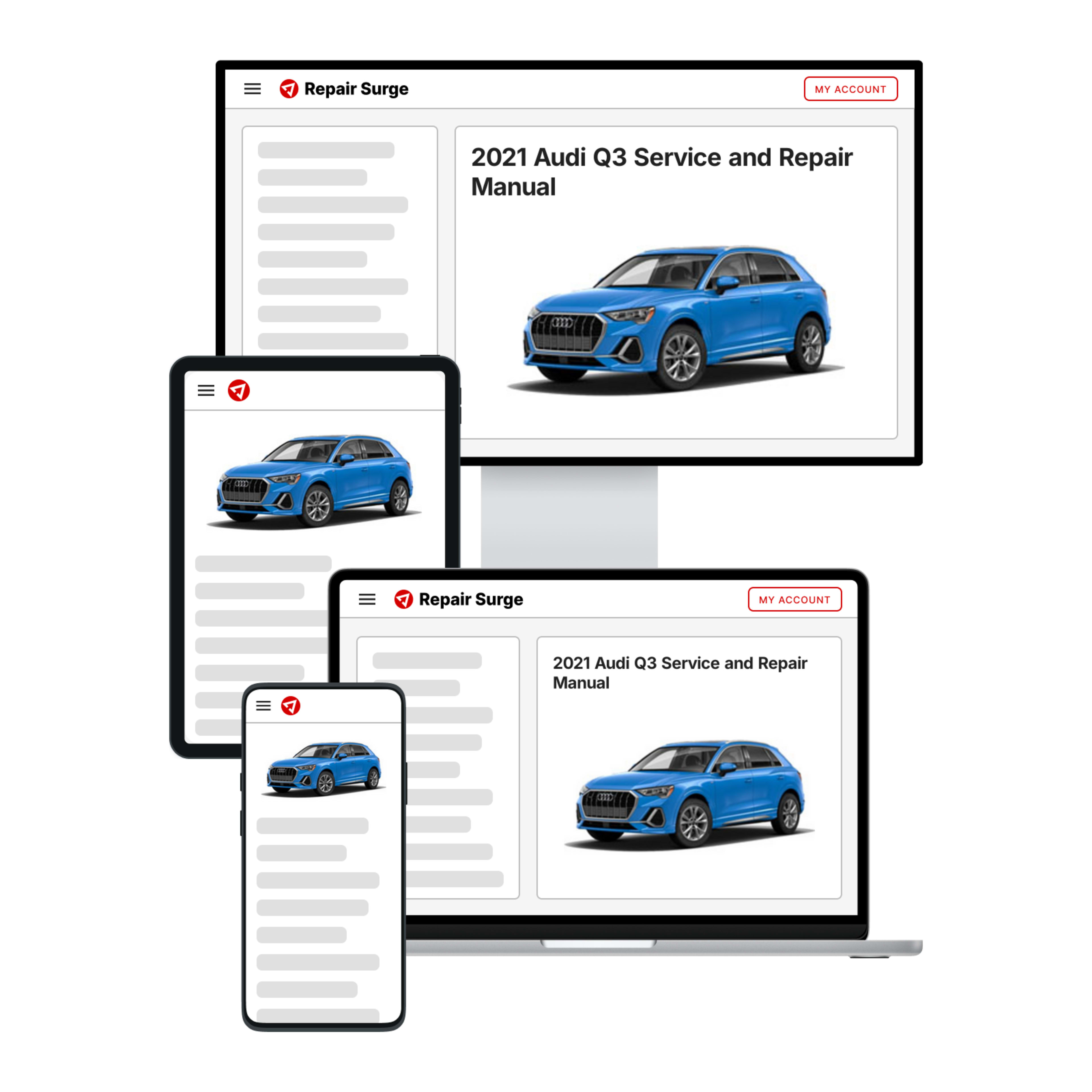 2021 Audi Q3 service and repair manual hero image