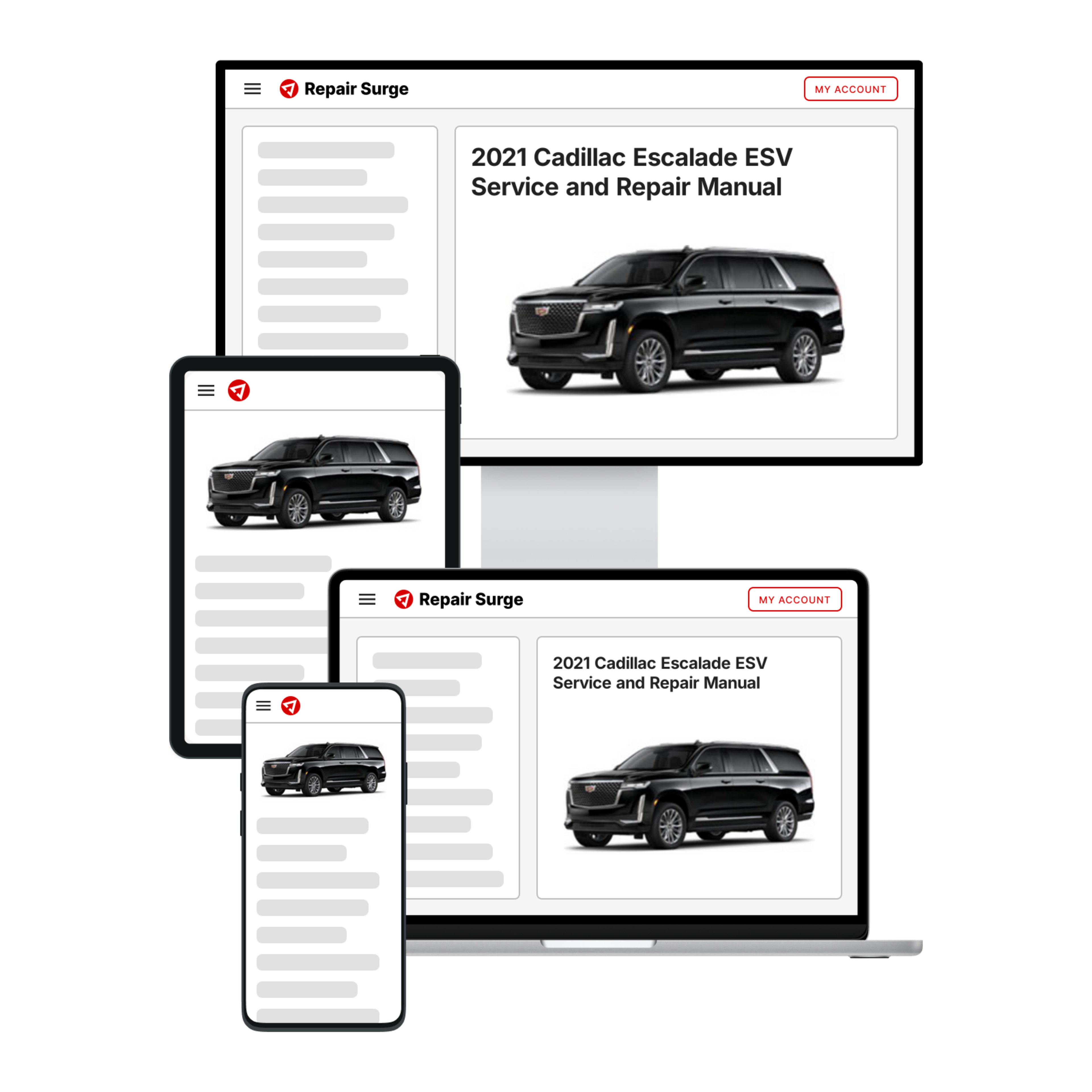 2021 Cadillac Escalade ESV service and repair manual hero image