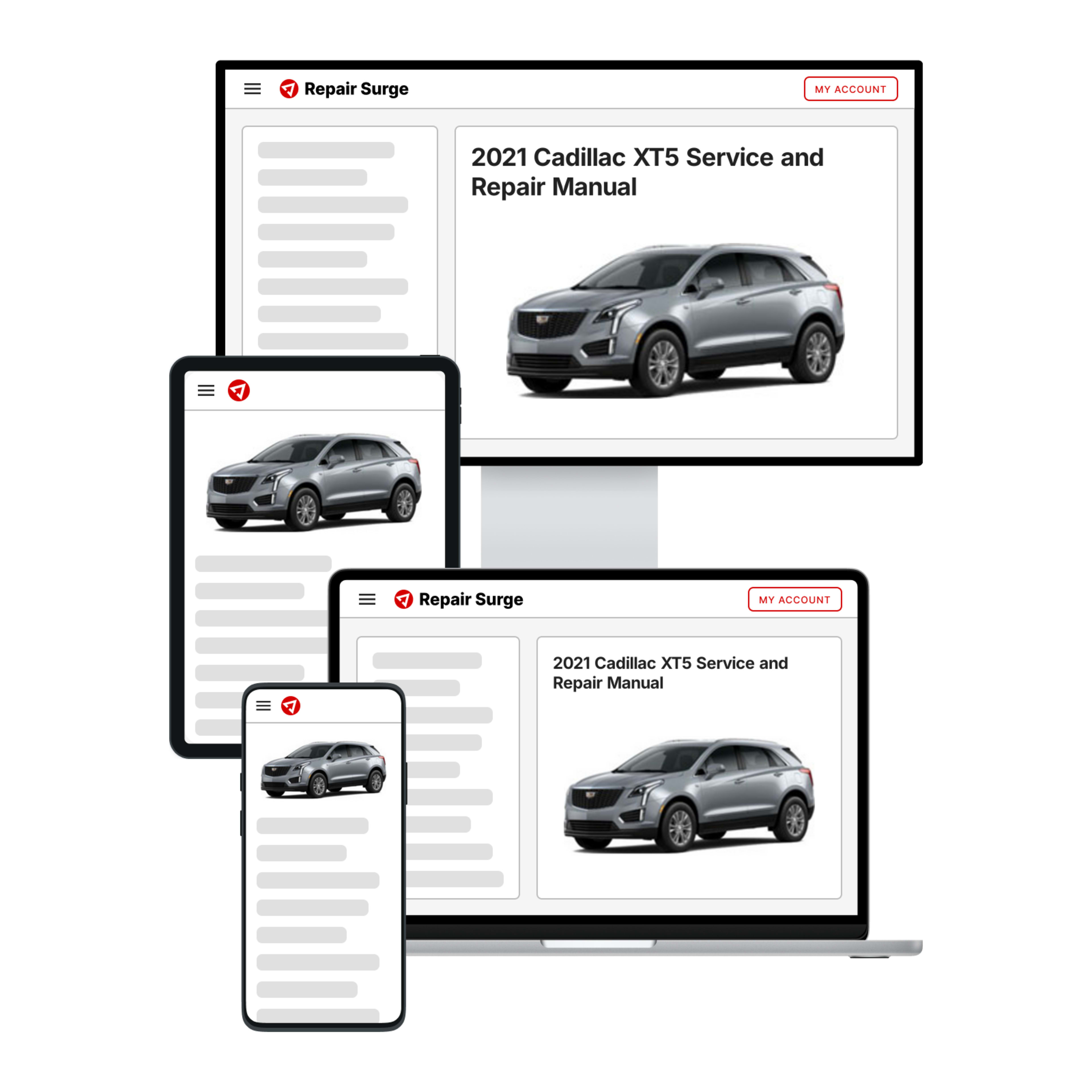 2021 Cadillac XT5 service and repair manual hero image